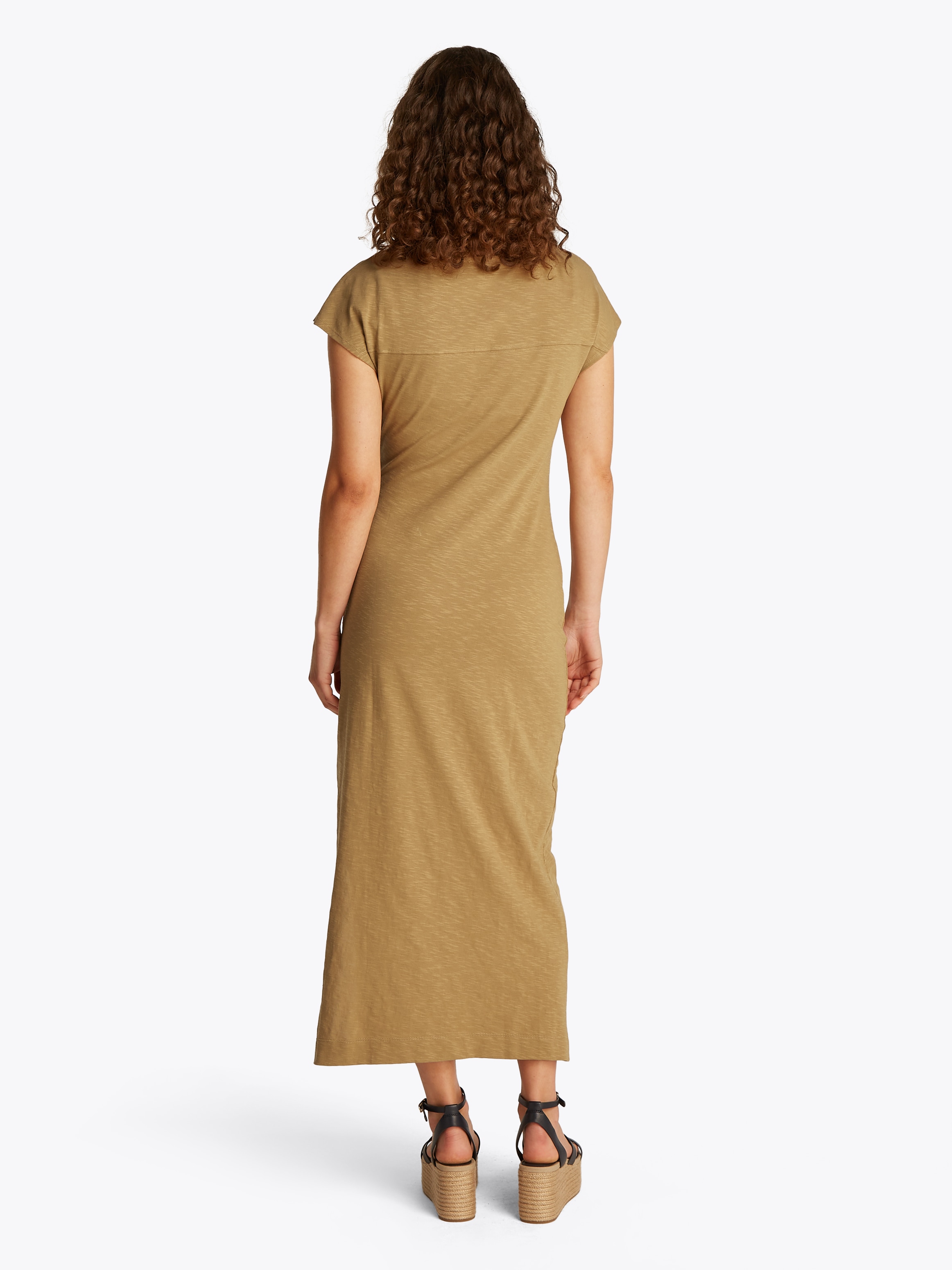Tommy Hilfiger Midikleid »KNOT BOAT-NK MIDI DRESS SS«, mit Knotendetail
