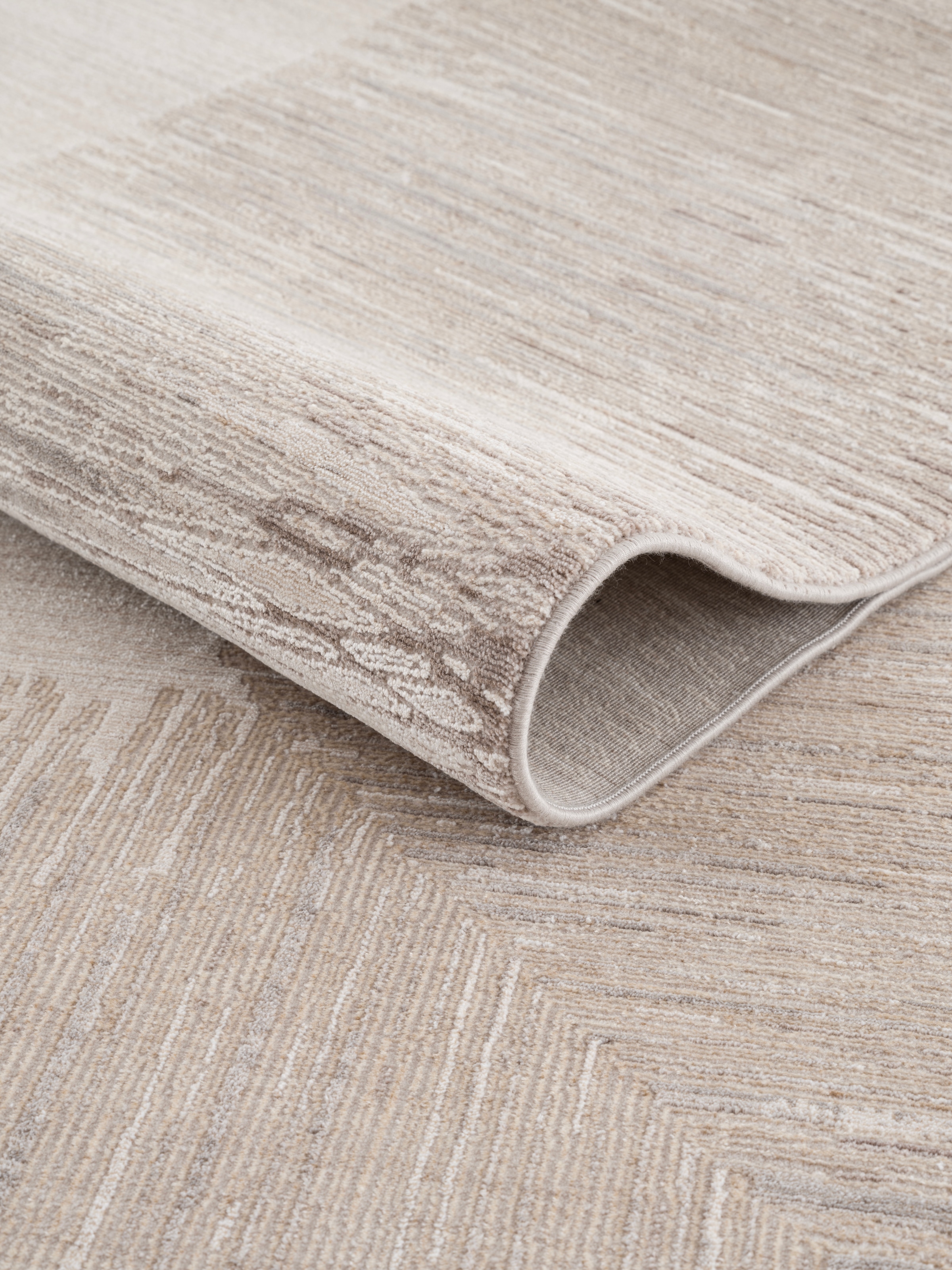 Calvin Klein home Teppich »Passages, mit Fransen, Designerteppich« rechteckig 5 mm Höhe Rahmen, meliert, Wohnzimmer, Schlafzimmer, Esszimmer