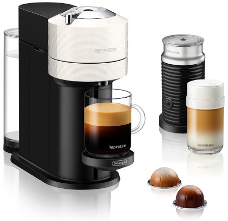 Nespresso Kapselmaschine »Vertuo Next Bundle bestellen DeLonghi, bei White«, von Aeroccino 75,- ENV von jetzt 120.WAE, UVP Milchaufschäumer inkl. OTTO Wert im