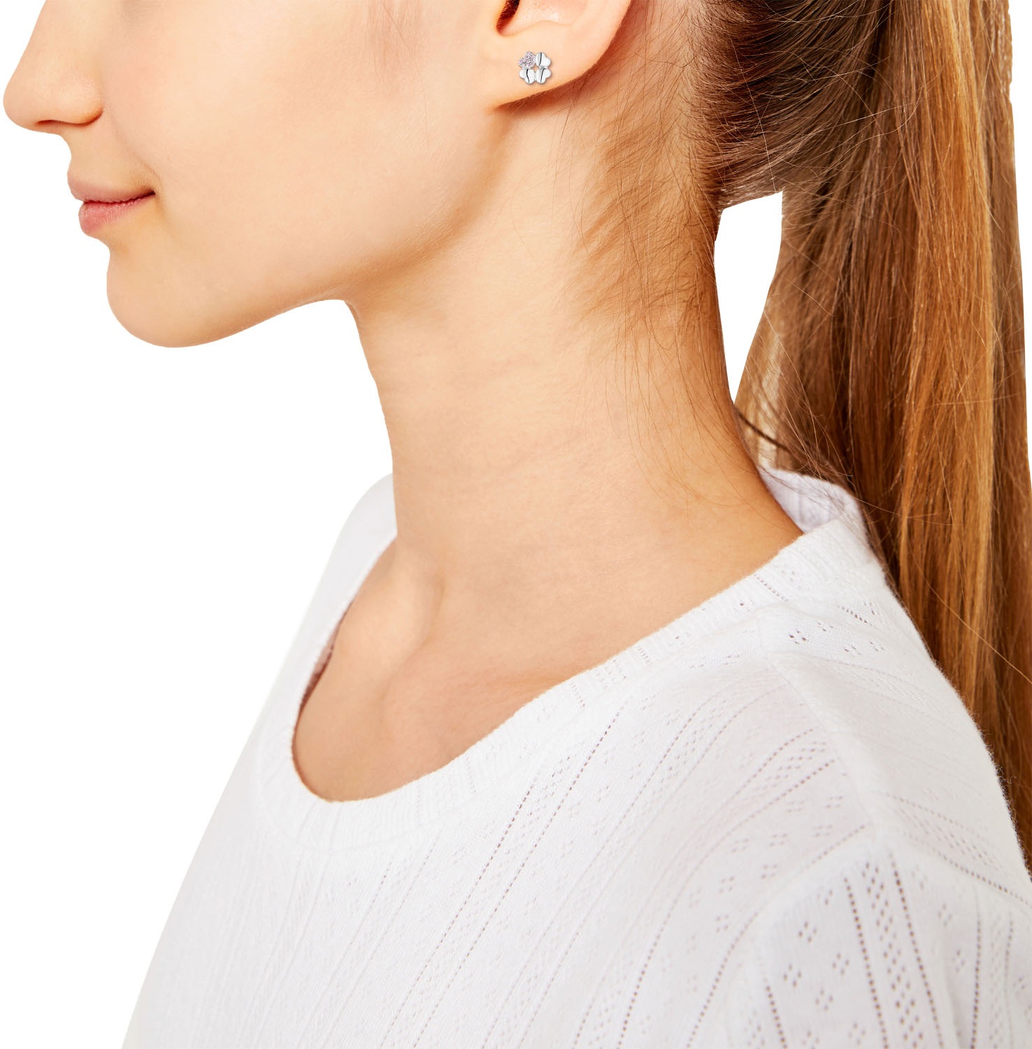 s.Oliver Junior Paar Ohrstecker »Kleeblatt, 2037846«, mit Zirkonia (synth.)