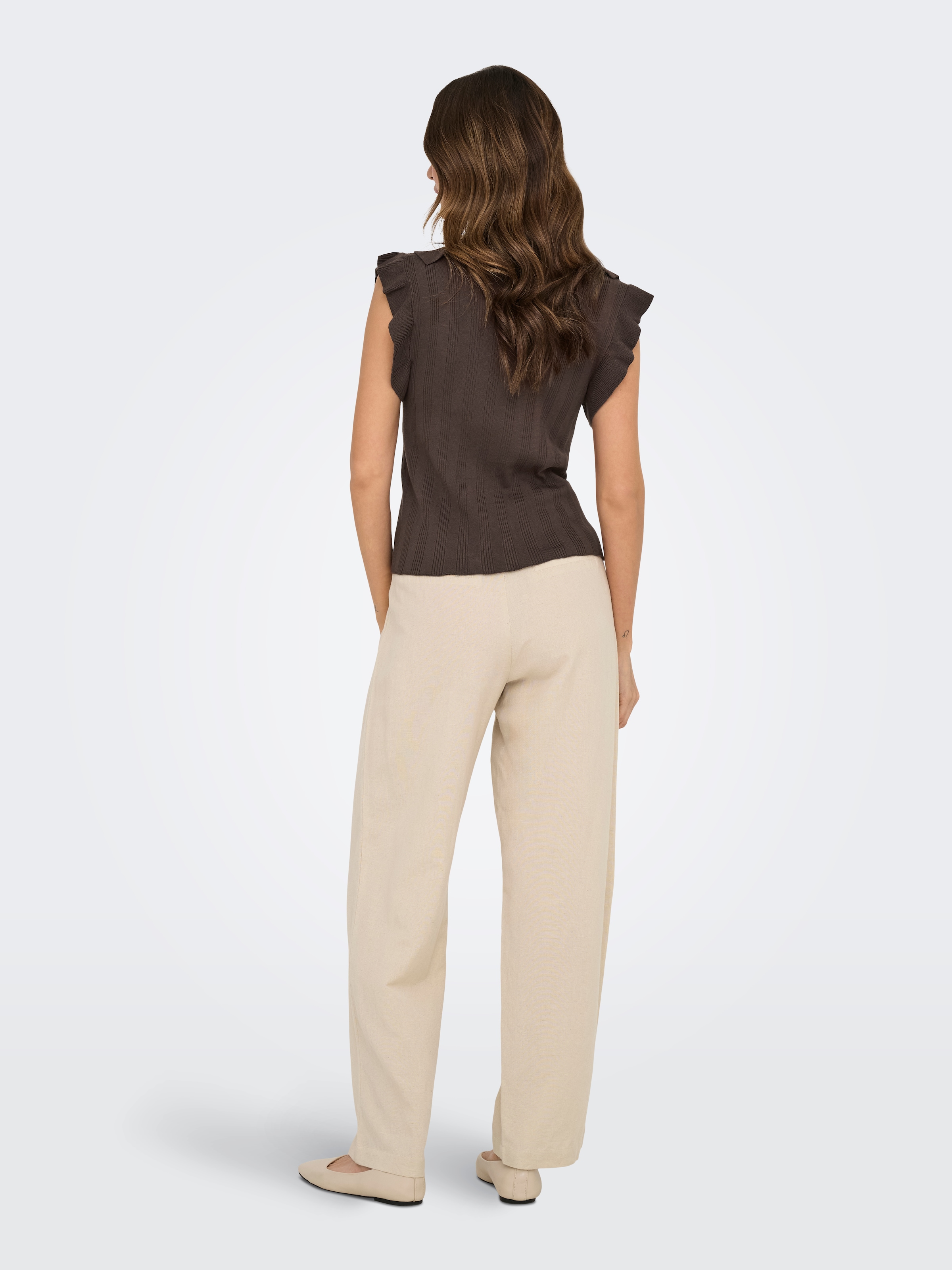 ONLY Stricktop »ONLNELLY SL V-NECK STRING CARDI KNT NOOS« Viskosemischung, V-Ausschnitt