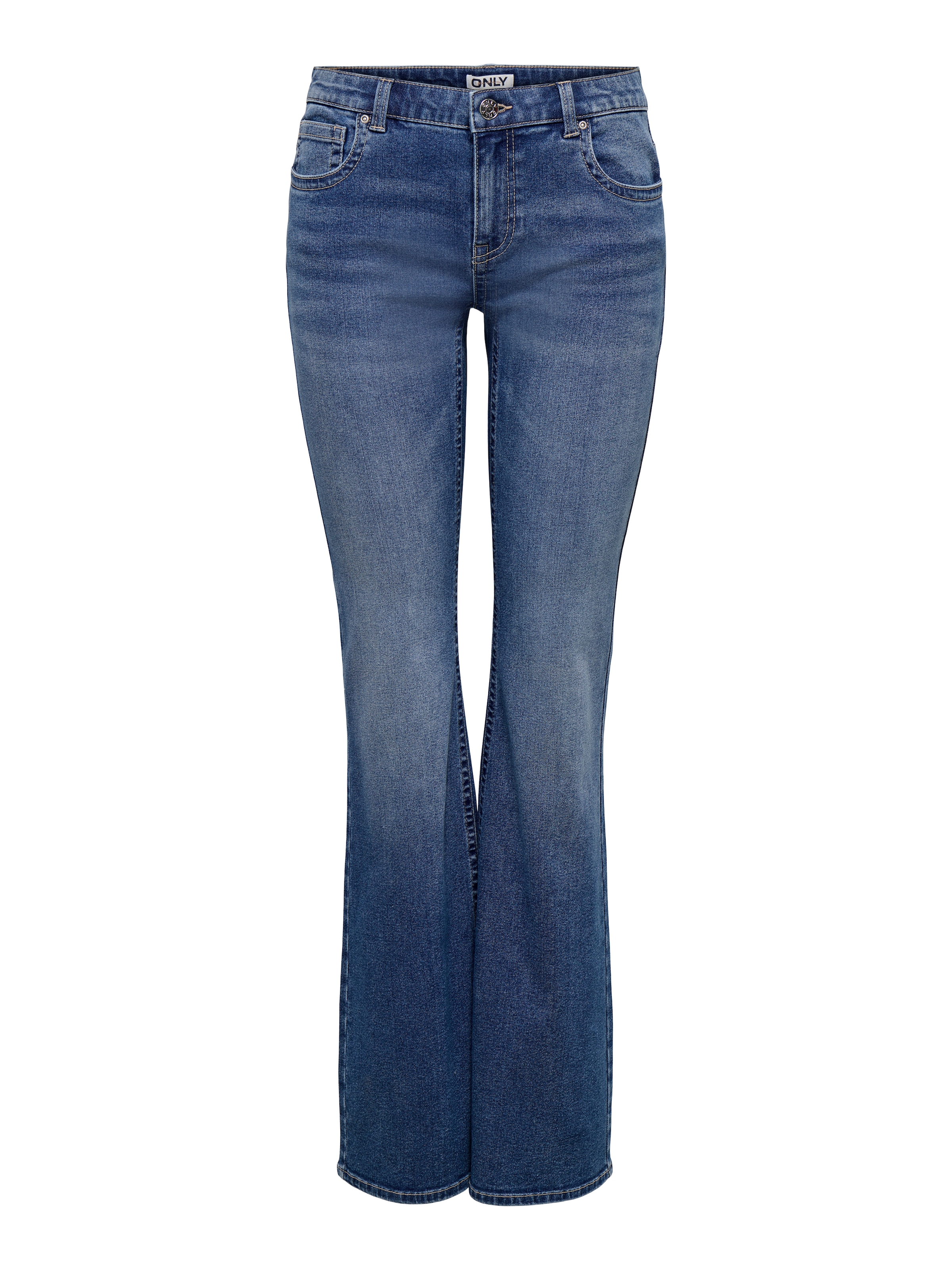 ONLY Bootcut-Jeans »ONLPHOEBE LW B-POC FLARE DNM PIM454 NOOS« Baumwollmischung, bootcut fit