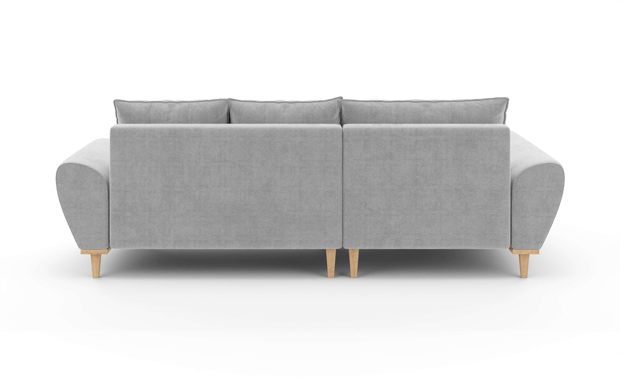 Home affaire Ecksofa »Ahrdorf mit Bettfunktion und Bettkasten, Maße: B/H/T 268/86/175 cm« L-Form mit 3 Rückenkissen  und moderne gerundete Armlehnen