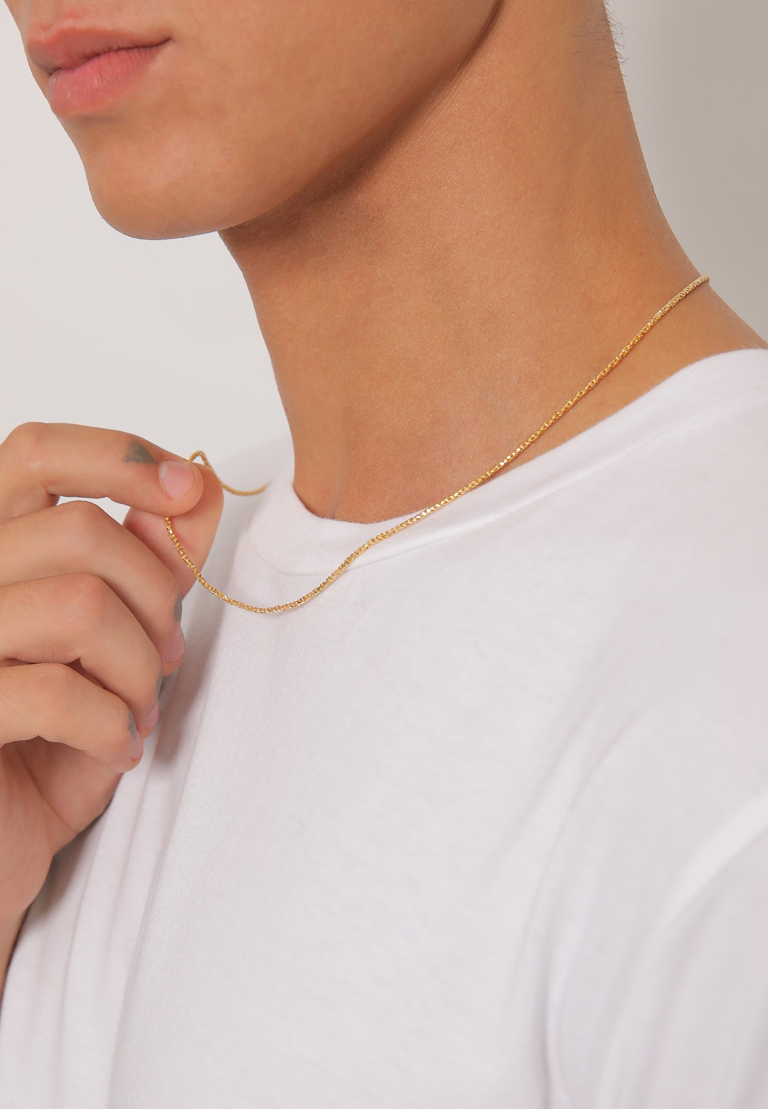 Kuzzoi Silberkette »Halskette Herren Kordelkette Gedreht Fein ca.2 mm 925 Silber«