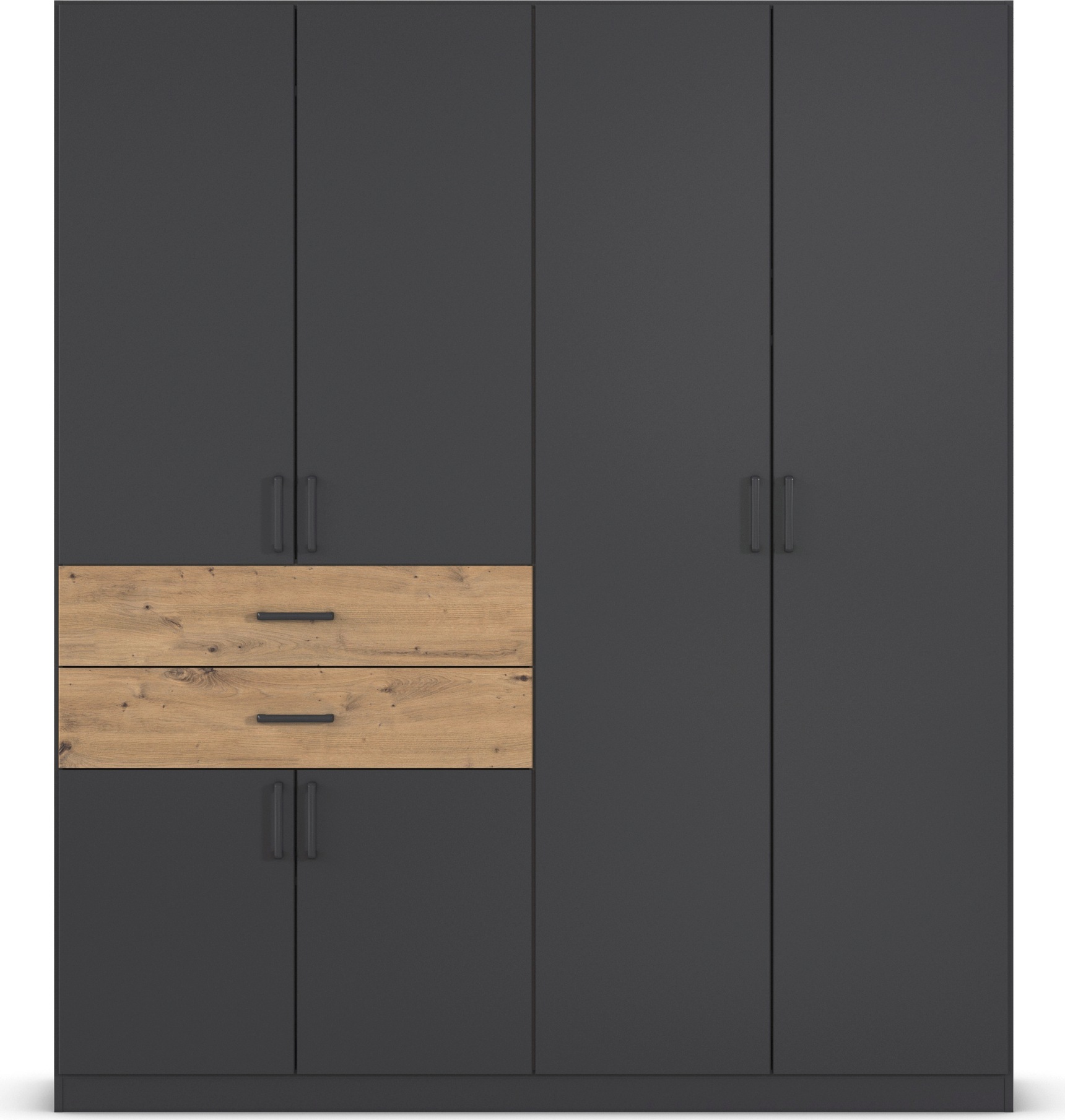 rauch Drehtürenschrank »Kleiderschrank Schrank Garderobe MAIKA mit Dekor-Front«, 2 Schubladen, in verschiedenen Breiten, Höhen, Farben, MADE IN GERMANY