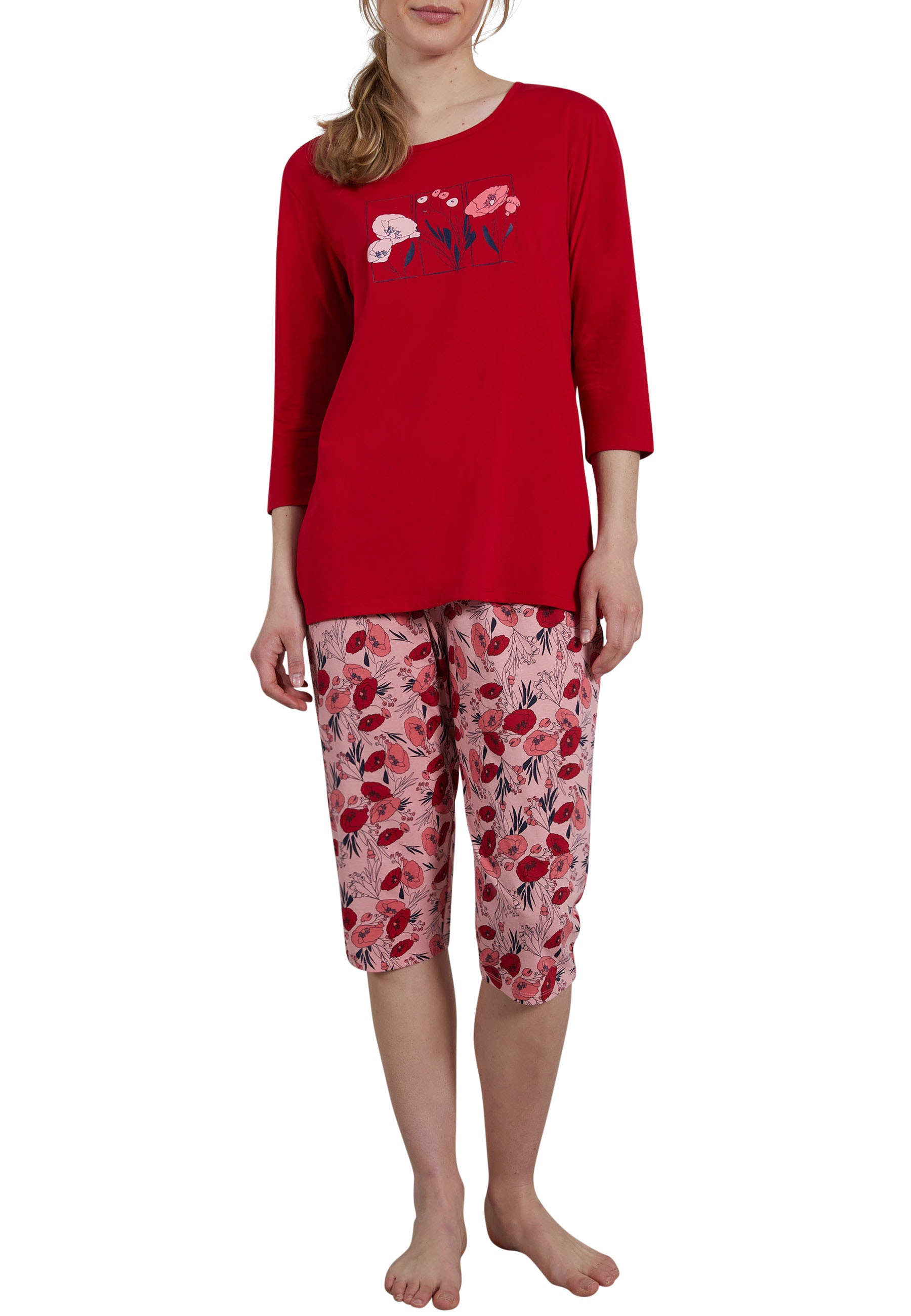 GÖTZBURG Pyjama, mit verspieltem Print und passender Hose