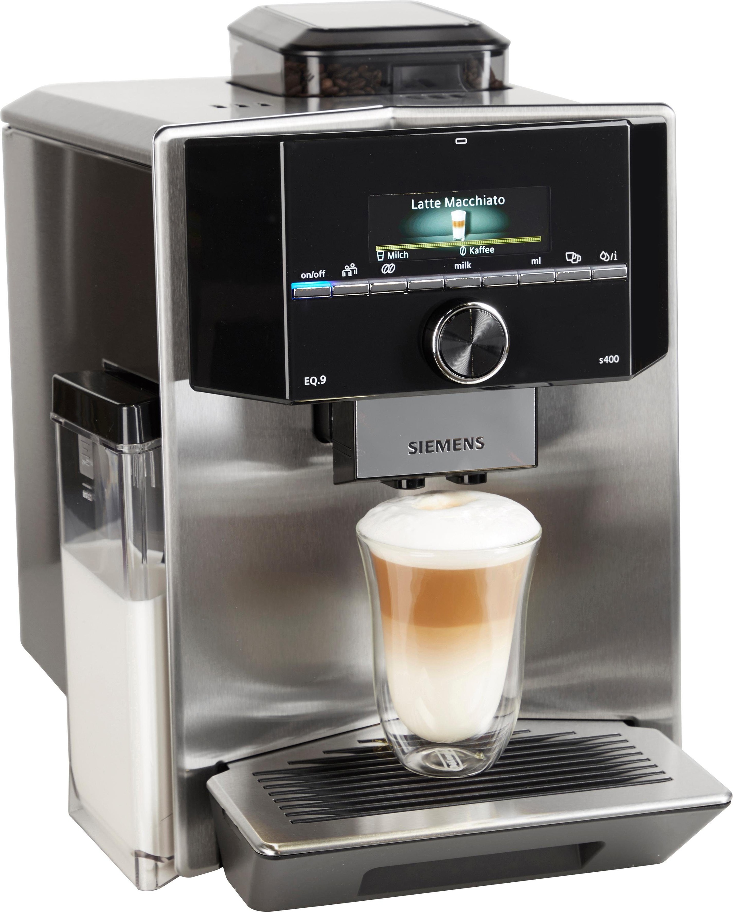 Kaffeevollautomat EQ.9 s400 TI924501DE, 2,3l Tank, Scheibenmahlwerk