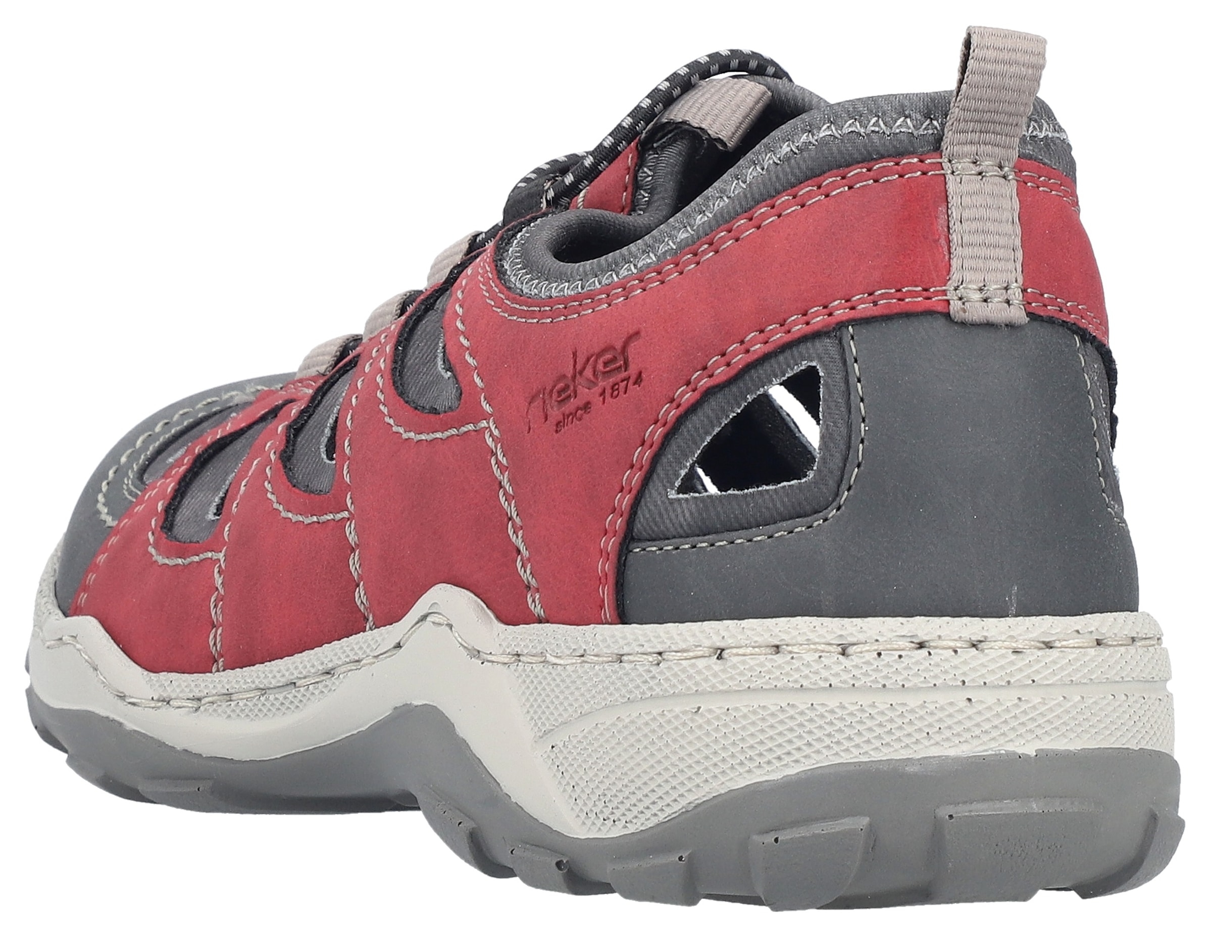 Rieker Slipper  Trekking Schuh, Sandale, Sommerschuh mit praktischem Gummizug