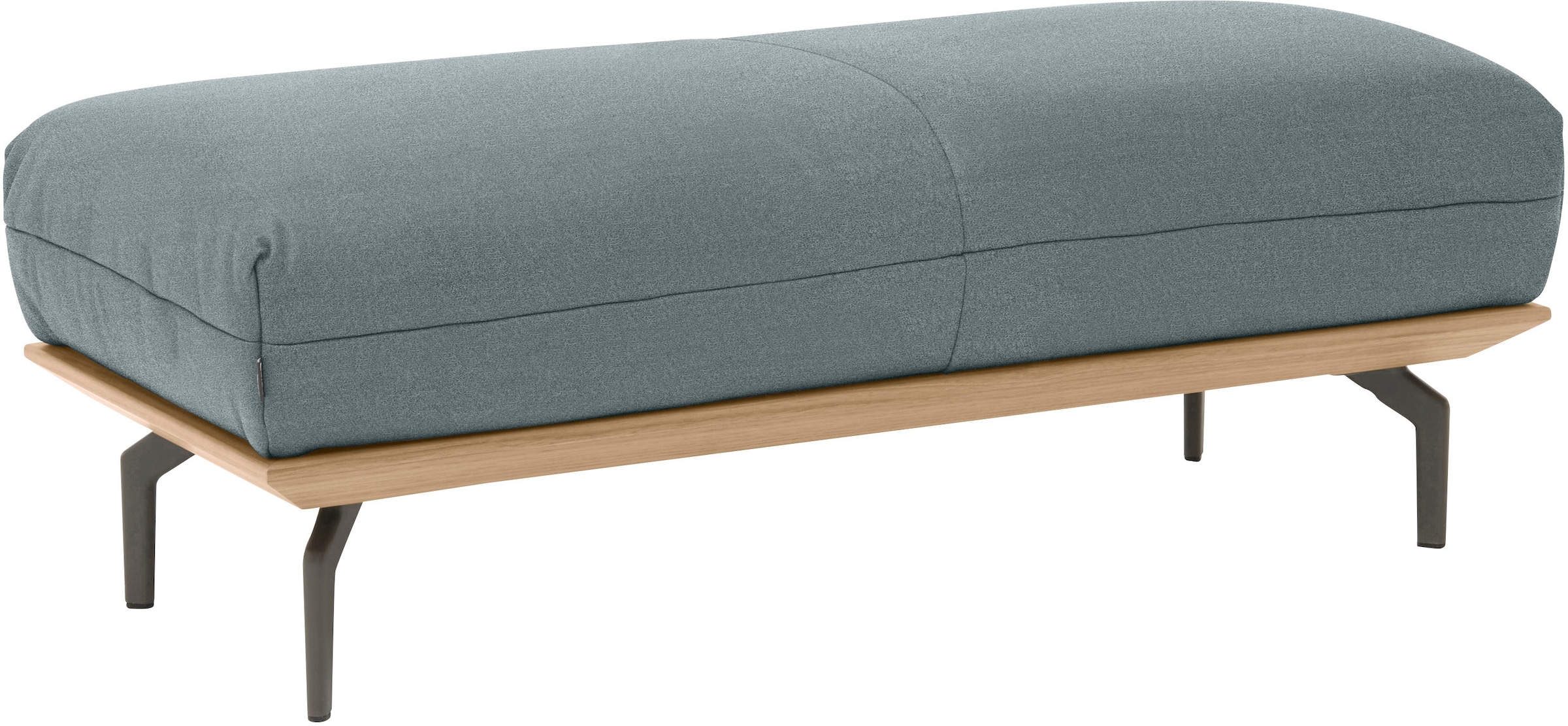 Creation BY ROLF BENZ Polsterhocker »CR.420, Designhocker, Sitzhocker«, in 2 Bezugsqualitäten, Holzrahmen in Eiche Natur oder Nussbaum