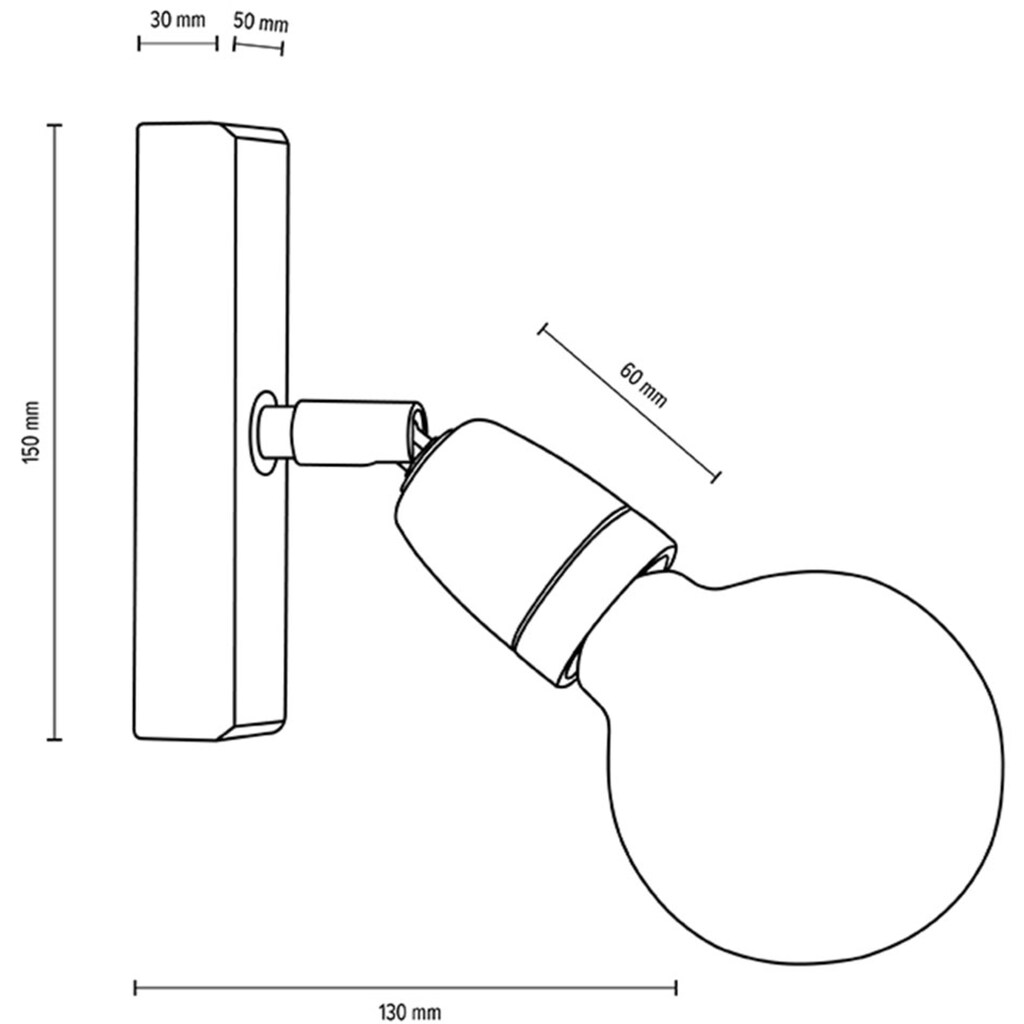 BRITOP LIGHTING Wandleuchte »Porcia«, 1 flammig-flammig