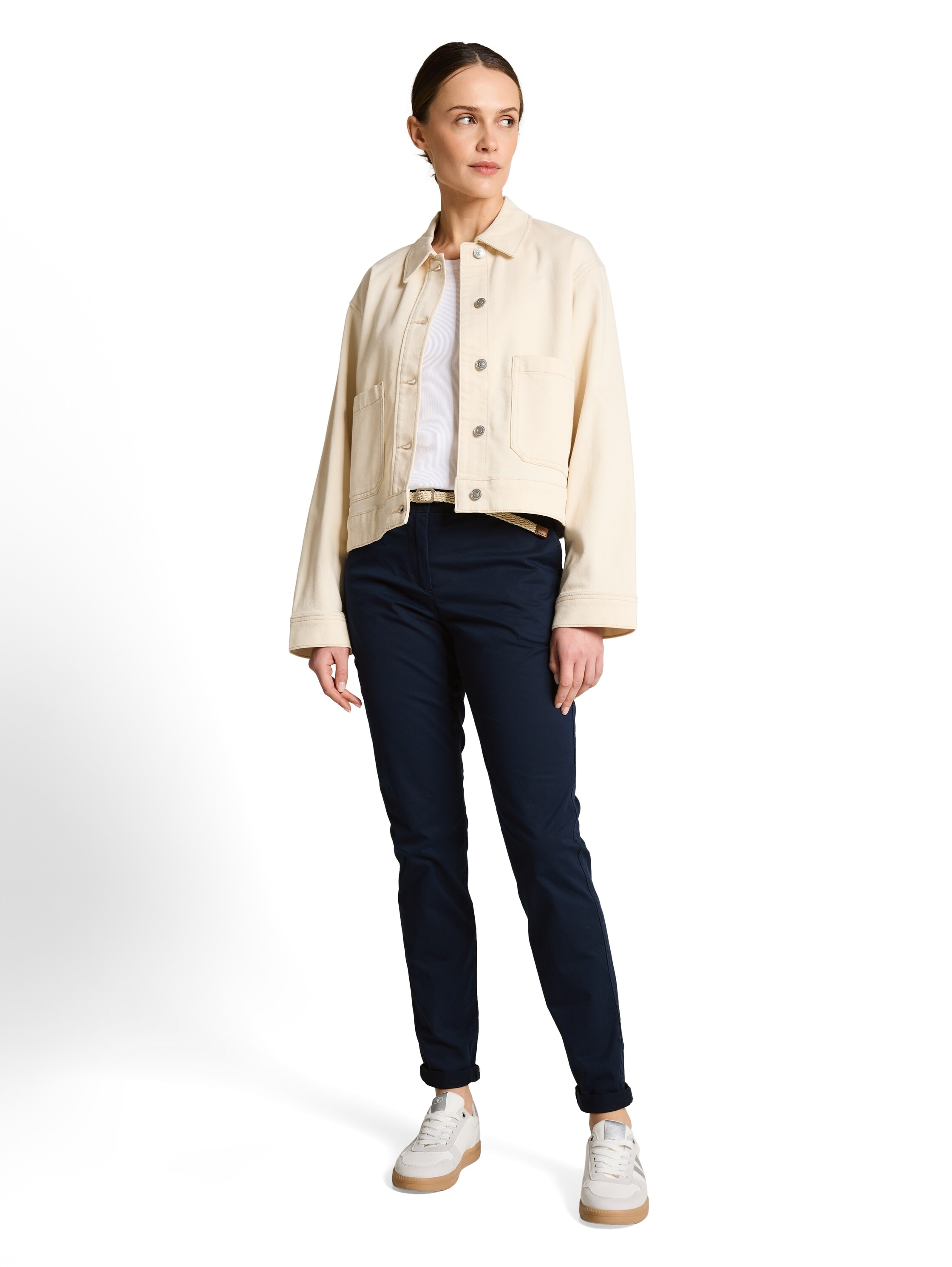 TOM TAILOR Chinohose  mit Gürtel und Stretch