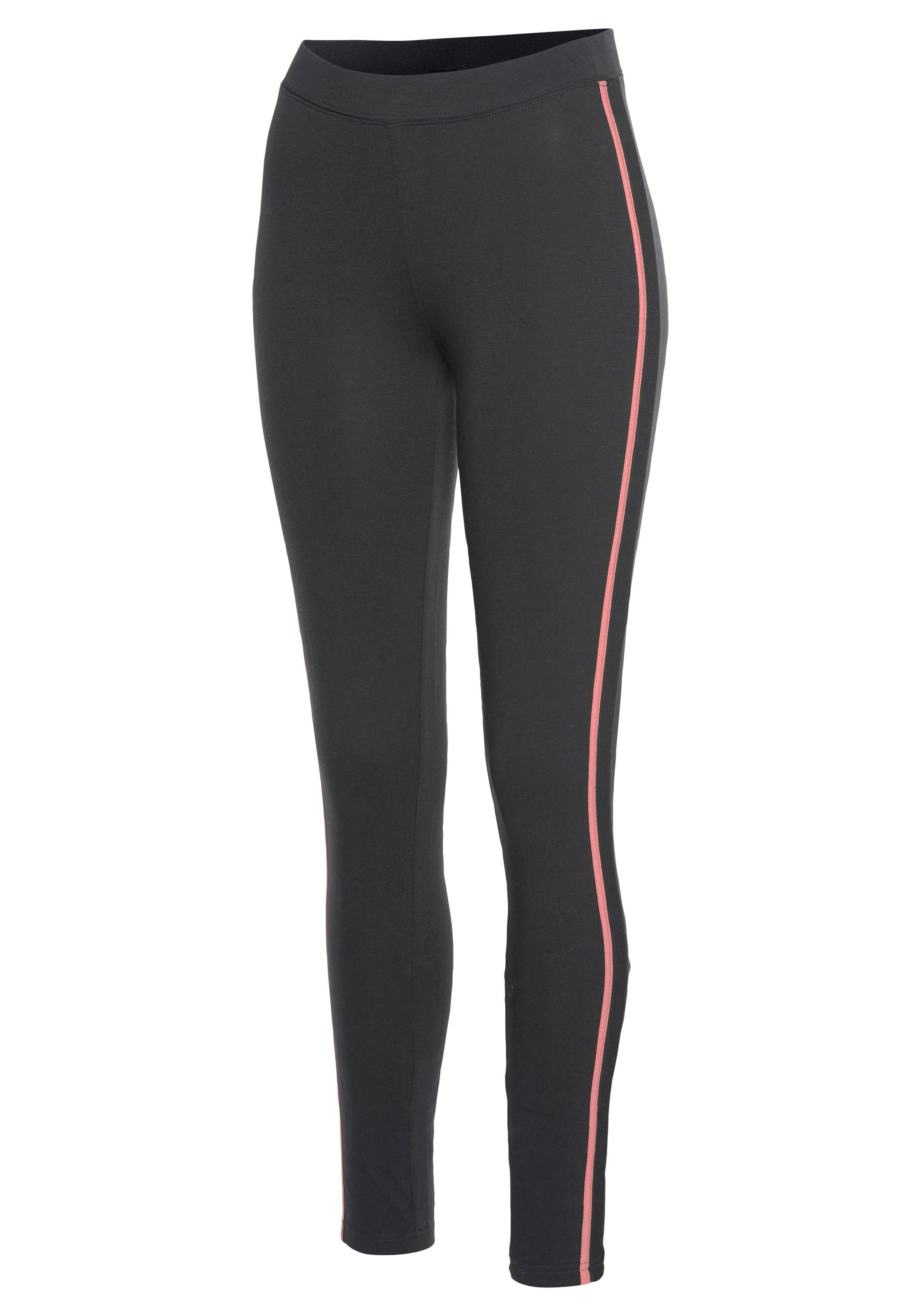 H.I.S Leggings, Seitliche Streifeneinsätze in Kontrastfarben, Loungewear