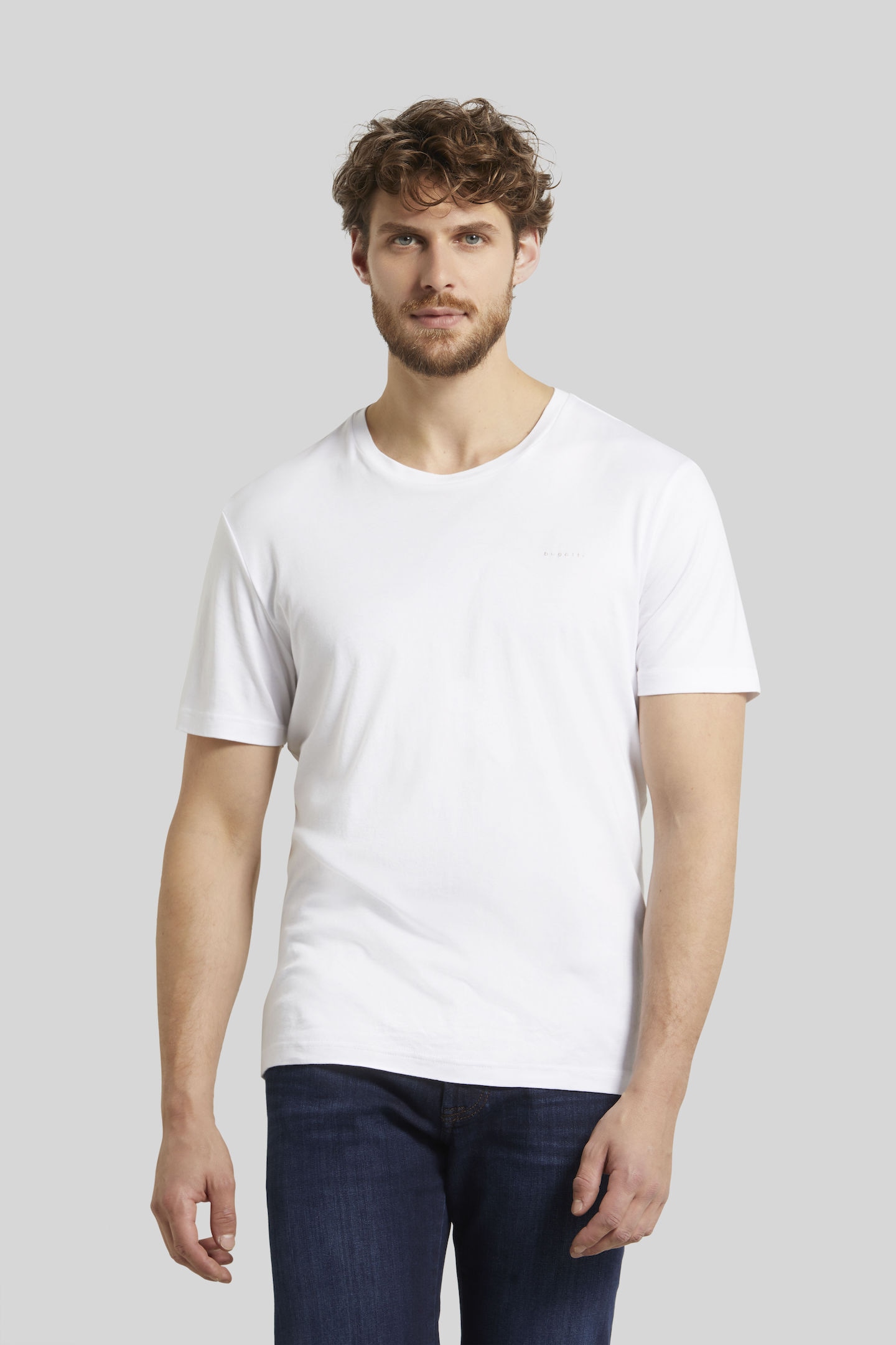 bugatti Rundhalsshirt, aus Baumwolle reiner OTTO online bei kaufen