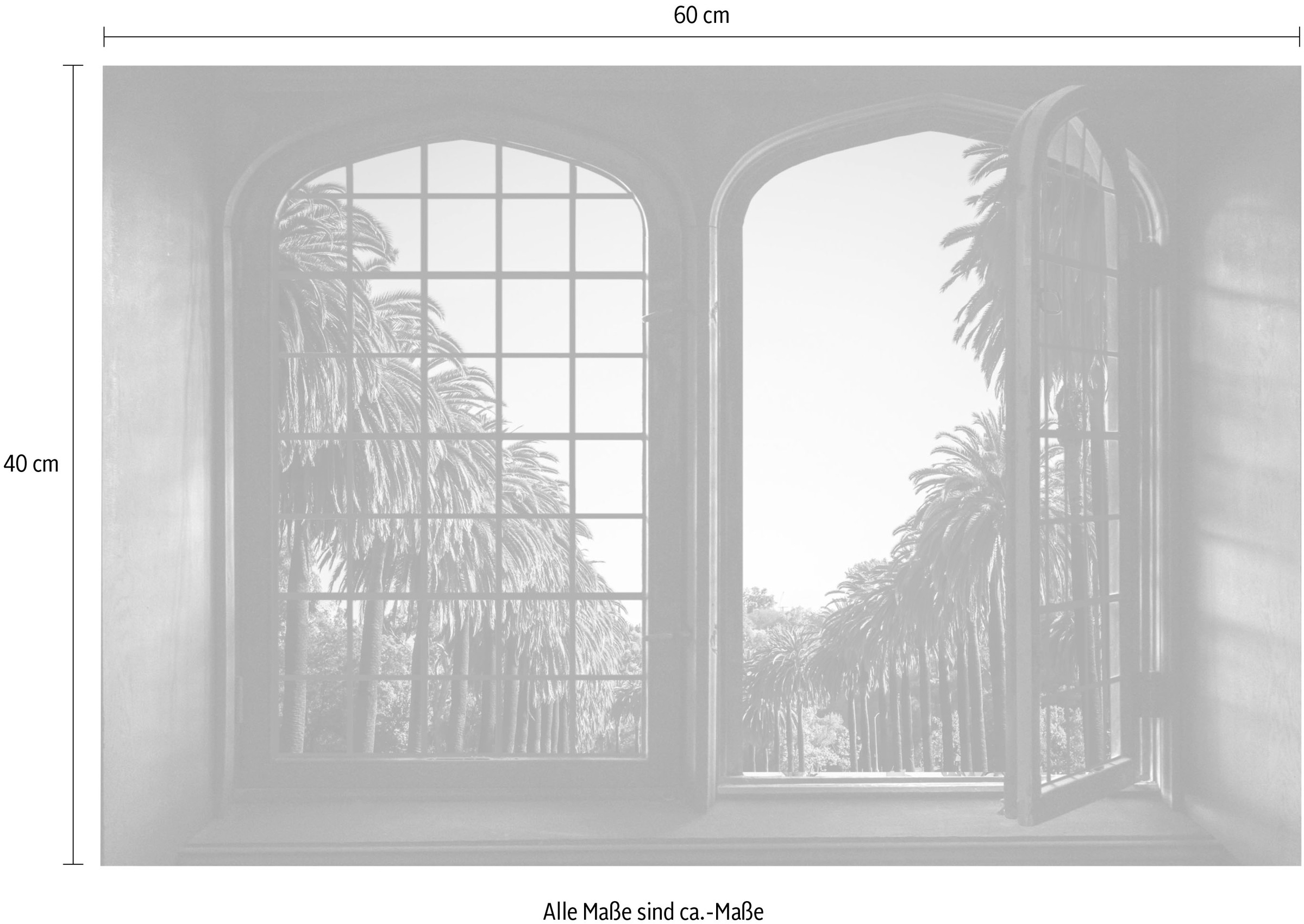 queence Wandsticker »Palmen« Wandsticker, Wandbild, selbstklebend, 3D, Fenster