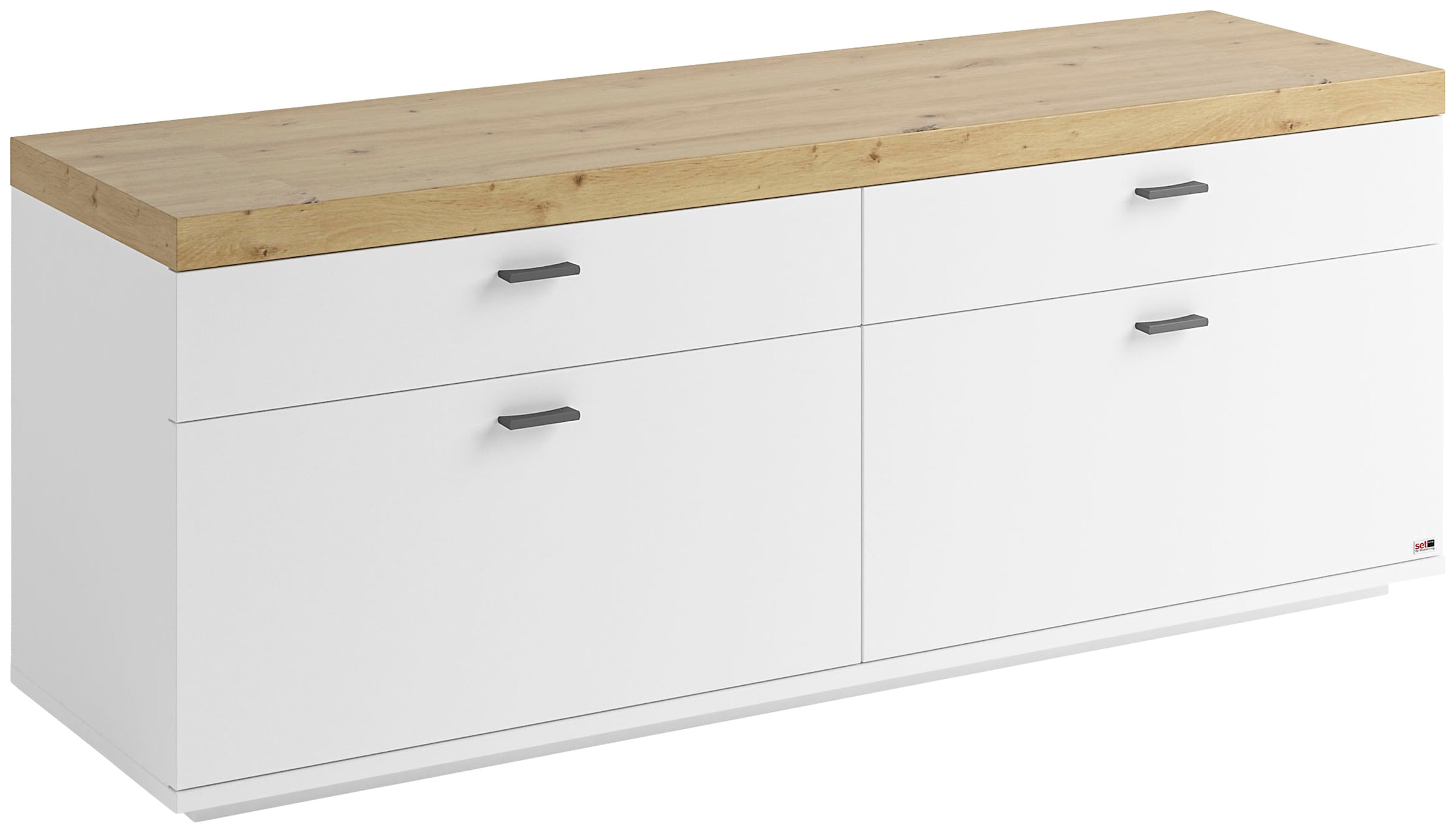 set one by Musterring Lowboard »Lancaster« In 2 Breiten erhältlich, Rahmen in Eicheabsetzung, mit Schubkästen