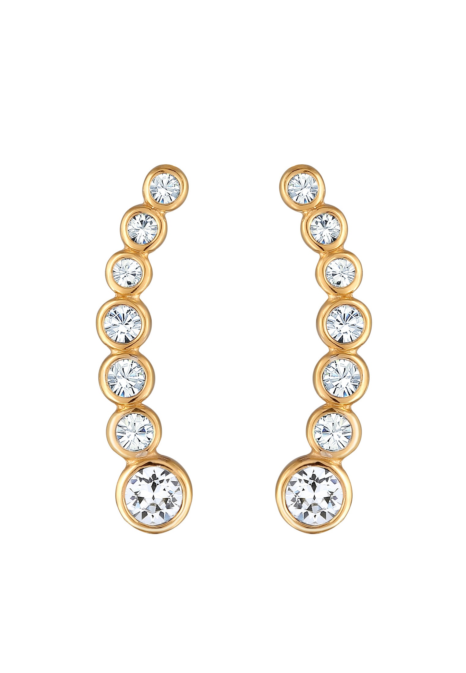 Elli Paar Ohrstecker »Ohrringe Earclimber Kristalle Elegant 925 Silber«