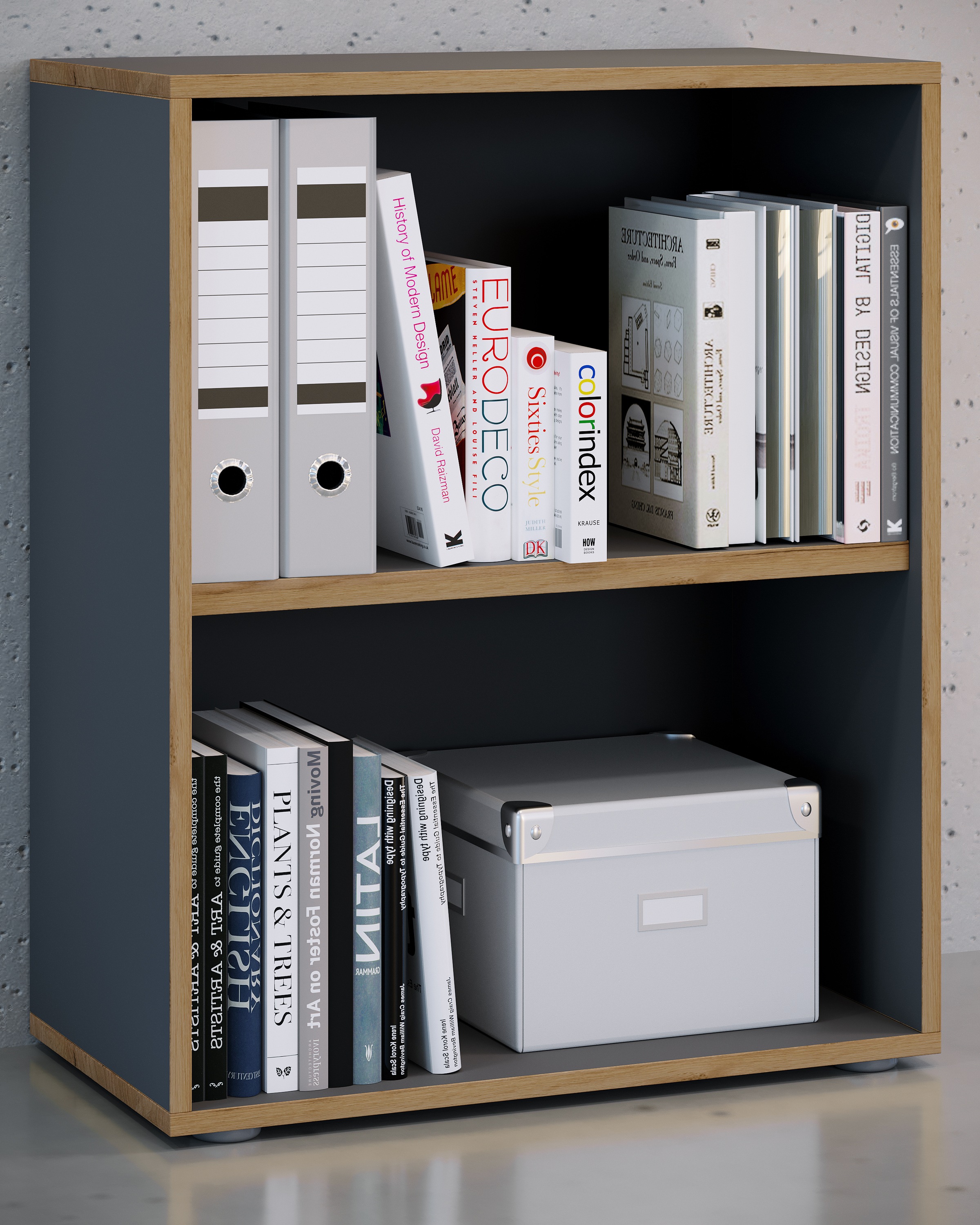 VCM Bücherregal »Holz Büro Regal Bücher Ordner Aktenregal Salia 2f«
