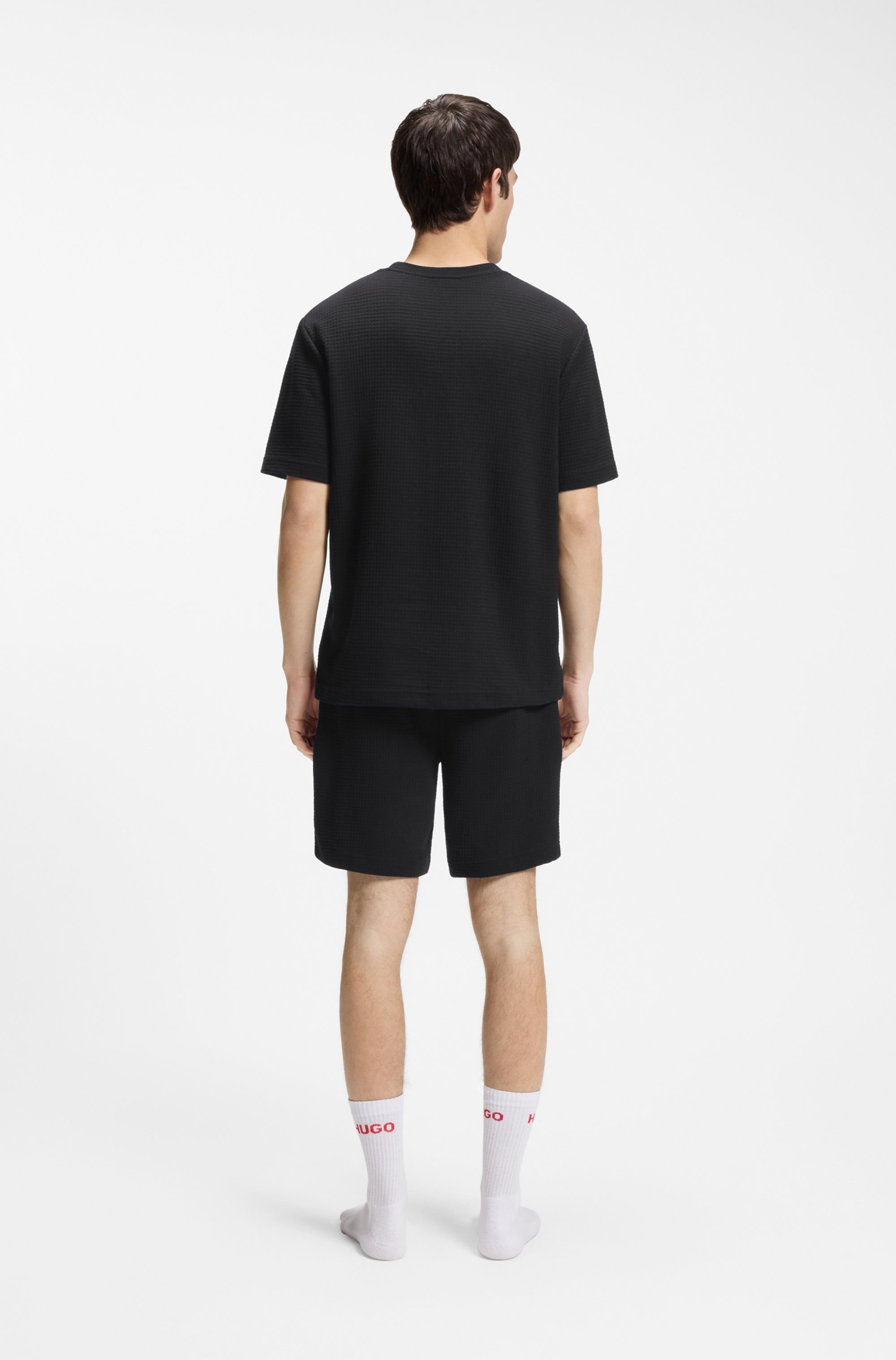 HUGO Underwear T-Shirt »,Austin T-Shirt« Waffelstruktur und Logo-Stickerei