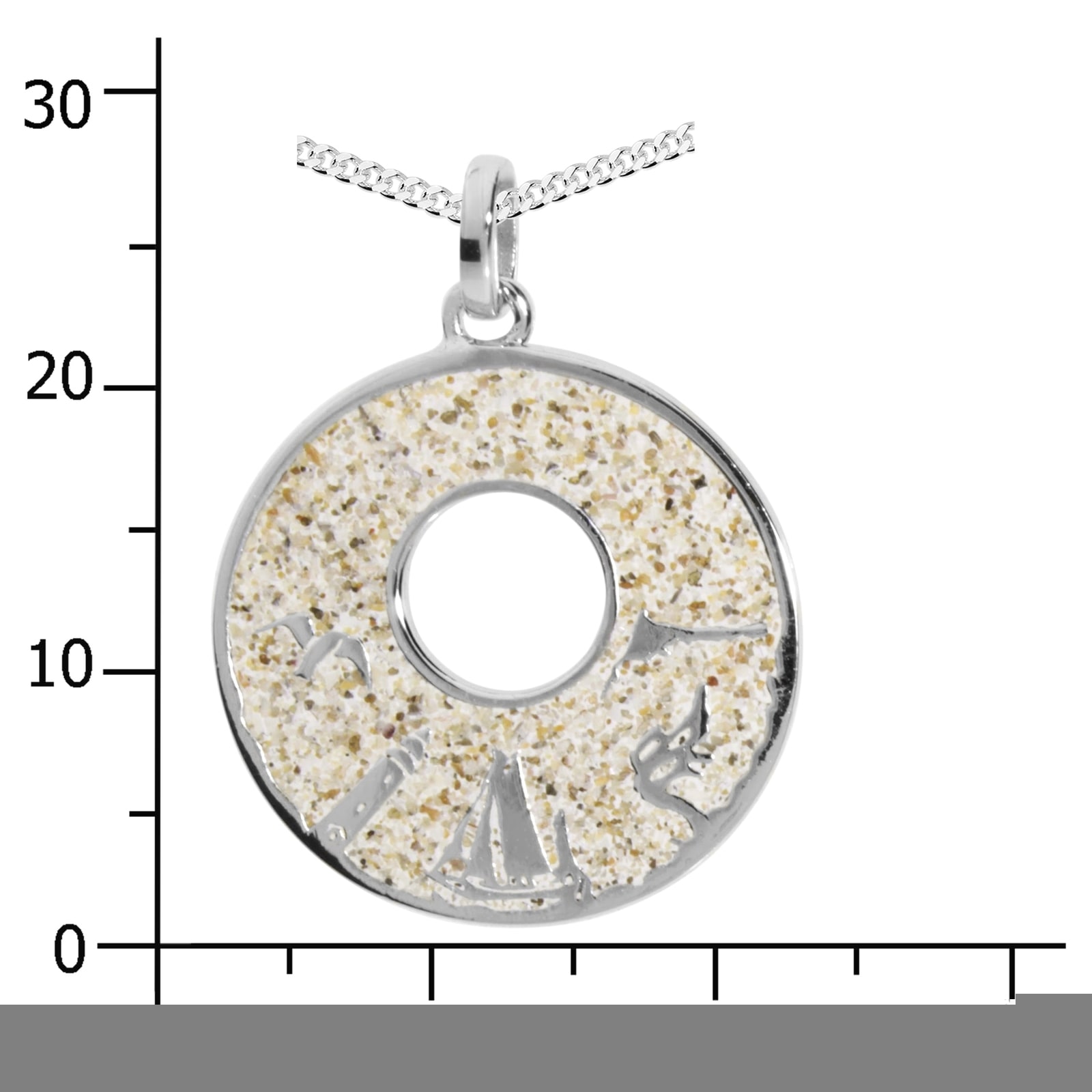 OSTSEE-SCHMUCK Kette mit Anhänger »- Fischland-Darß-Zingst - Silber 925/000 -,«