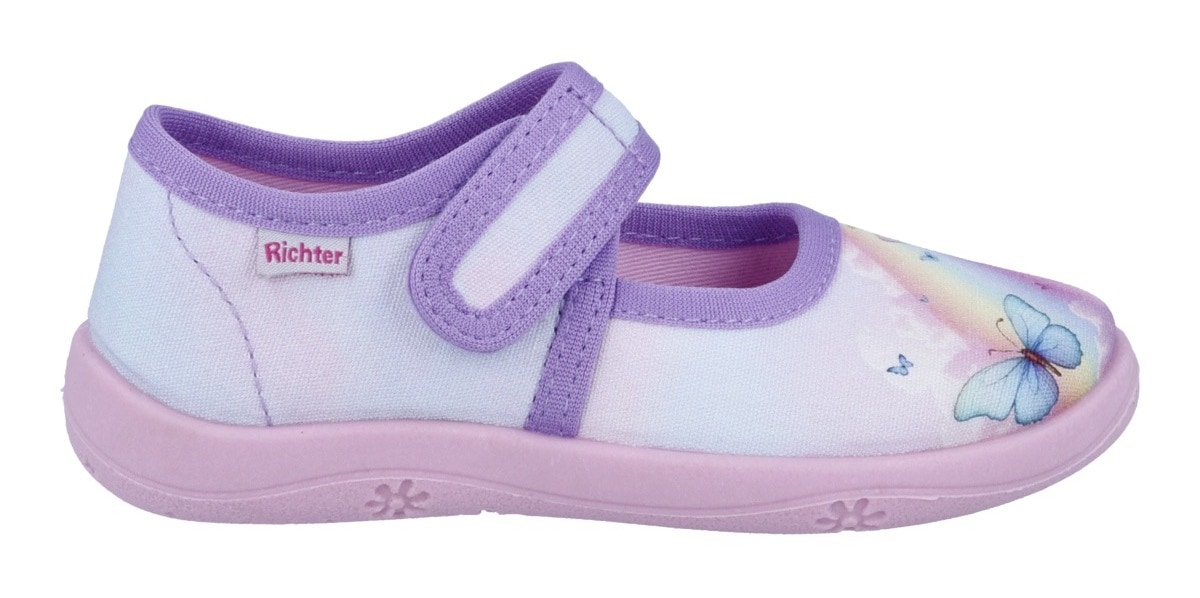 Richter Hausschuh »Mia«  Kindergartenschuh, Klettschuh mit WMS, Größeschablone zum Download