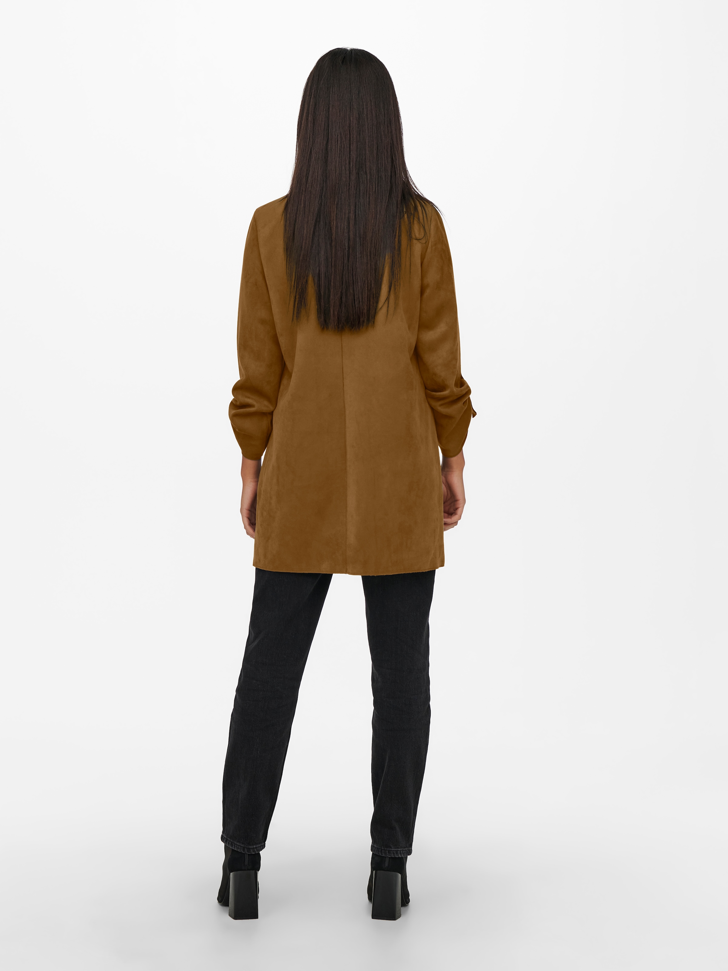ONLY Langjacke »ONLJOLINE FAUX SUEDE COAT LIFE CC OTW«, ohne Kapuze, mit Reverskragen