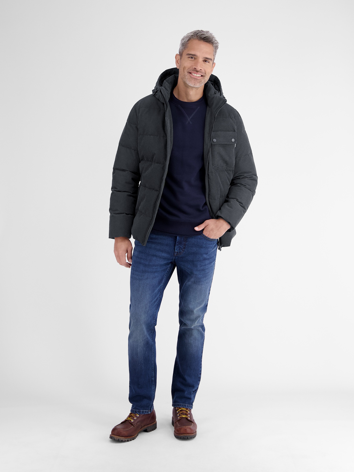 LERROS Winterjacke »Herren Winterjacke mit herausnehmbarer Innenjacke« mit Kapuze