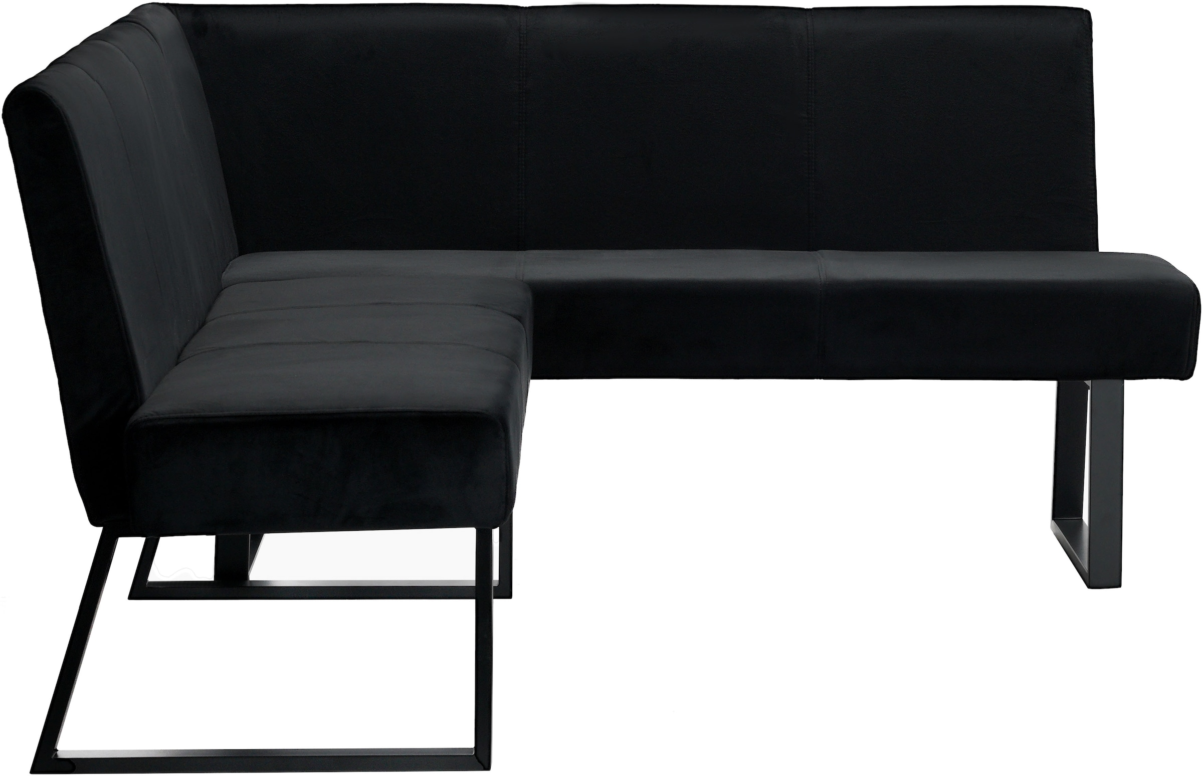 Home affaire Eckbank »Gladiole, TOPSELLER!, OTTOs Choice«, (Sitzbank, Esszimmerbank, Bank), mit Taschenfederkern, schwarzes Metallgestell, Breite 190 cm