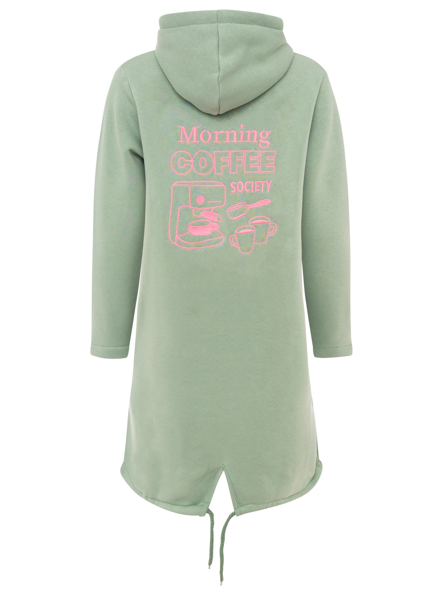 Zwillingsherz Kurzmantel »"Morning Coffee"« große Stickerei hinten, Taschen, Reißverschluß