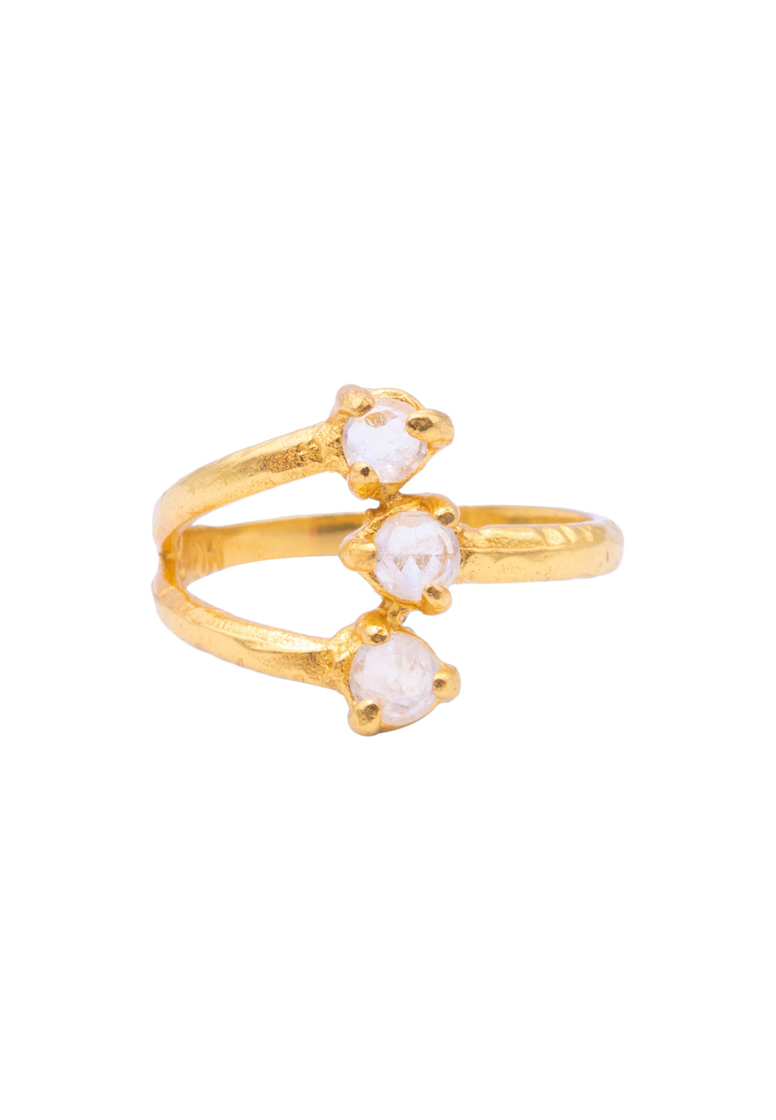 HAZE & GLORY Silberring »Ring Mondstein - Trinity 925 Silber«