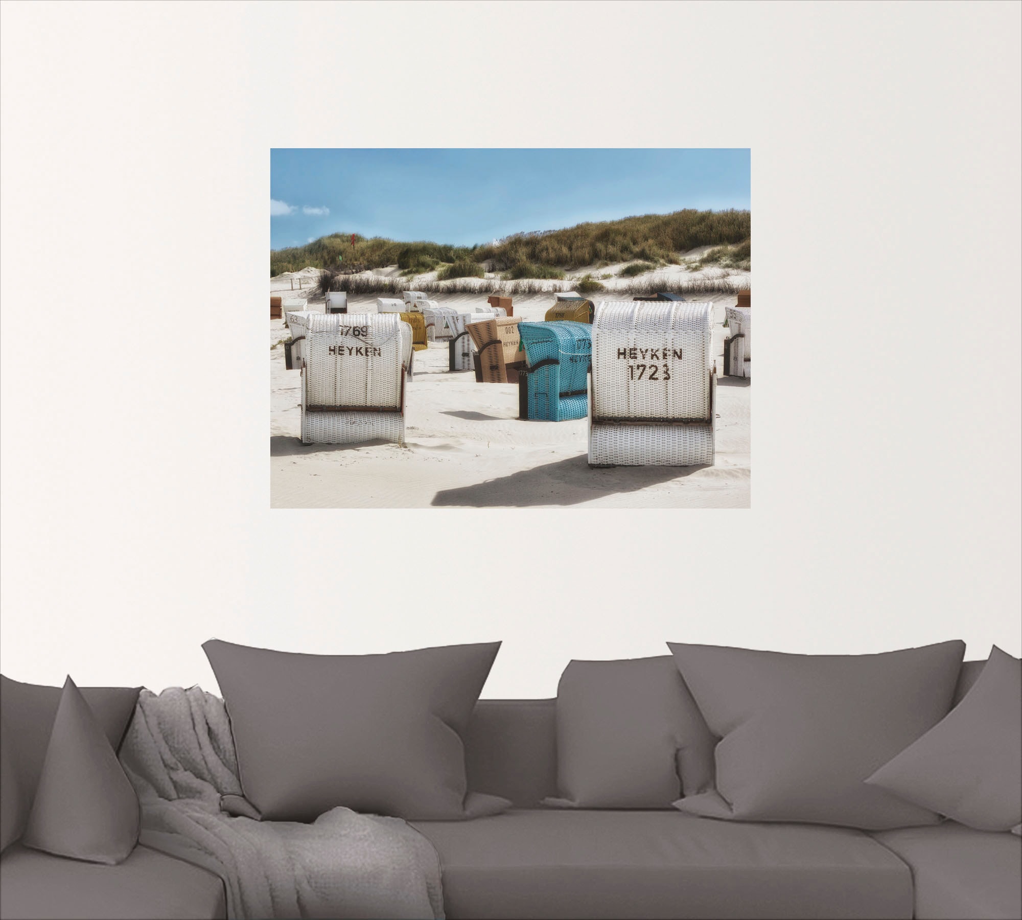 Artland Wandbild »Ein Tag am Meer«, Strand, (1 St.), als Leinwandbild, Poster, Wandaufkleber in verschied. Größen