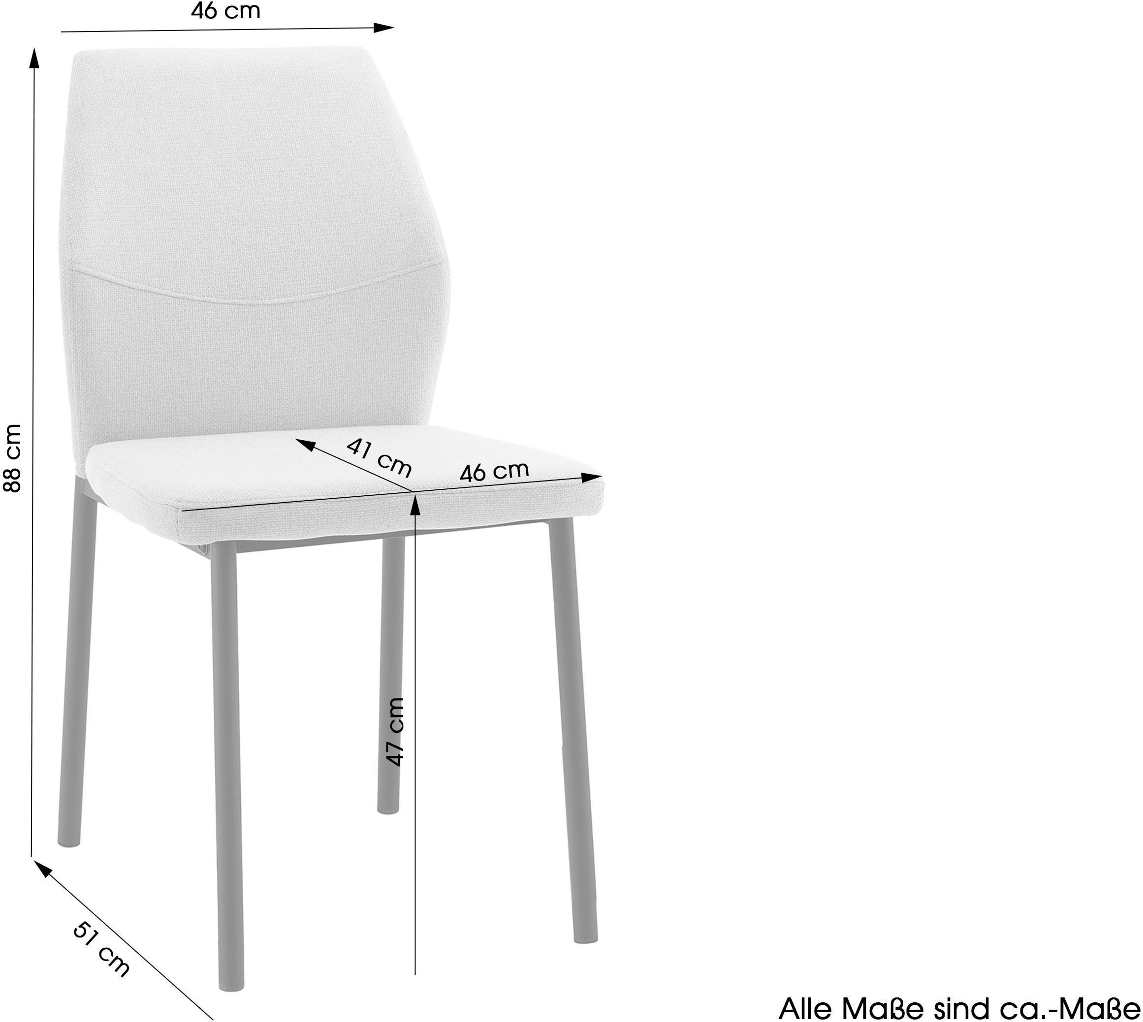 Home affaire Essgruppe »Genf Tischgruppe BESTSELLER,«, (Set, 5 tlg.), Küchentisch, 4 Stühle, moderne Tischplatte in eiche/schwarz