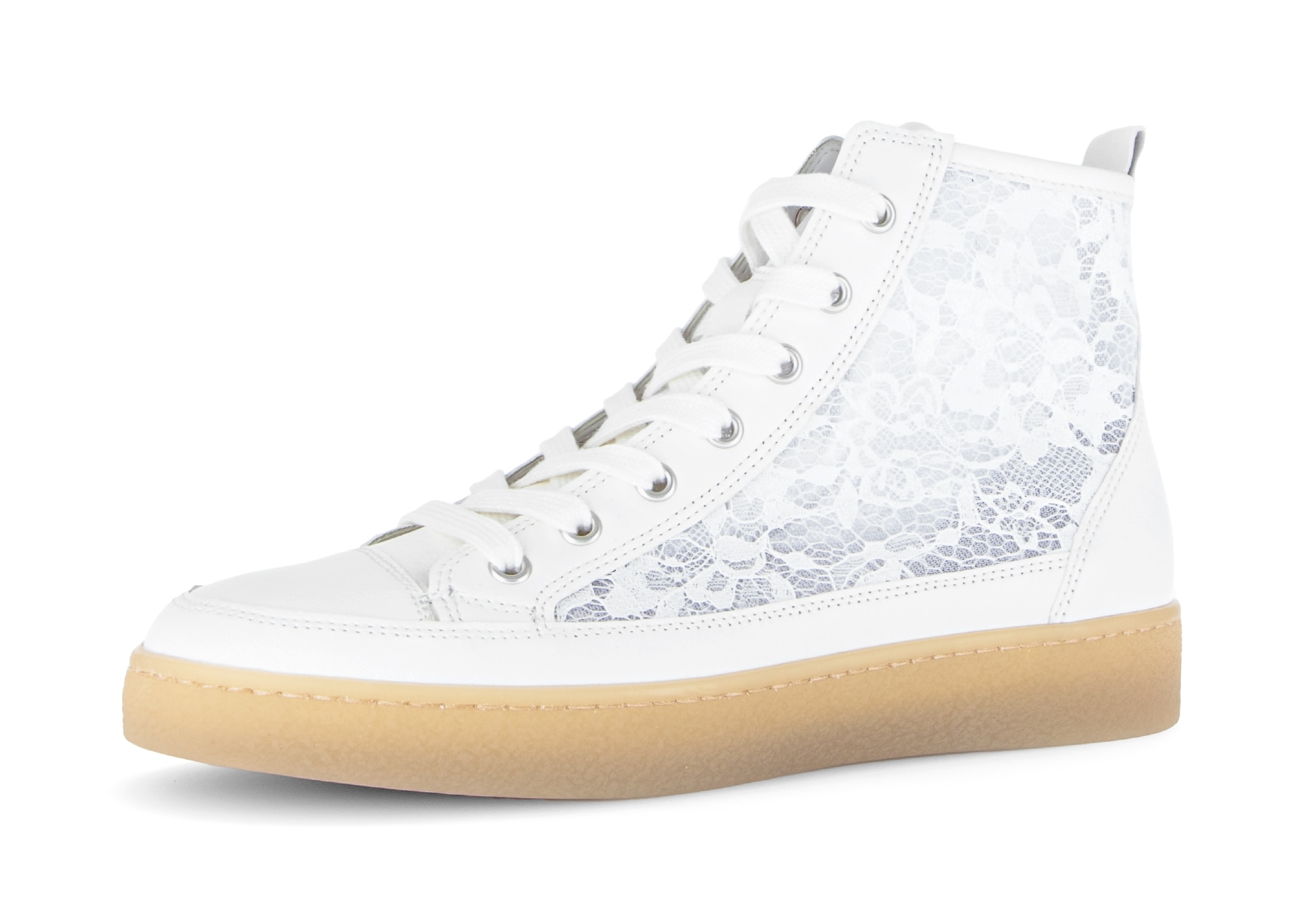 Gabor Plateausneaker  , Schnürschuh, Freizeitschuh, High-Top-Sneaker mit modischer Stickerei