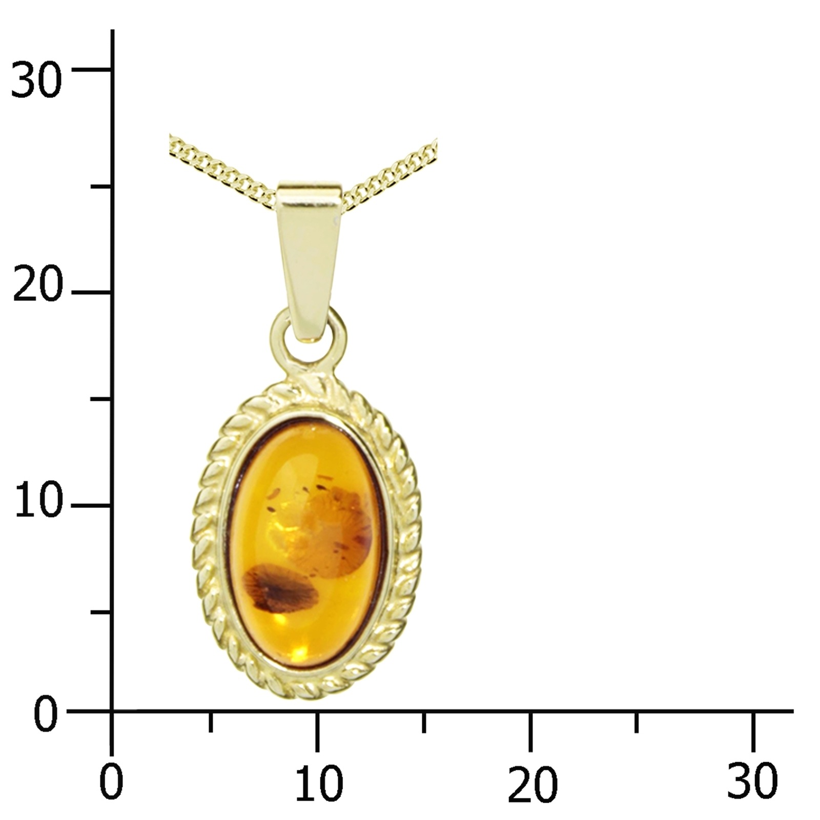 OSTSEE-SCHMUCK Kette und Anhänger Set »- Julie - Gold 333/000 - Bernstein«