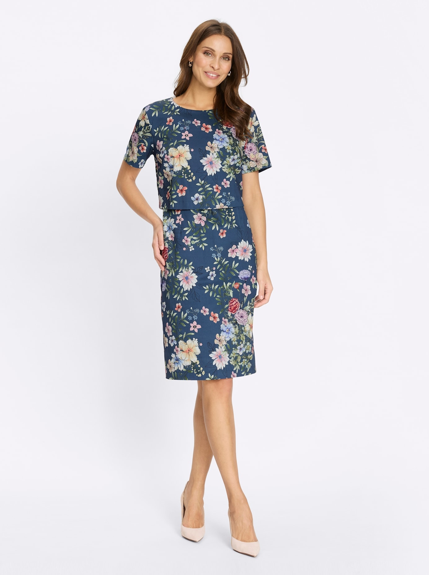 Lady Satinkleid »Druck-Kleid«