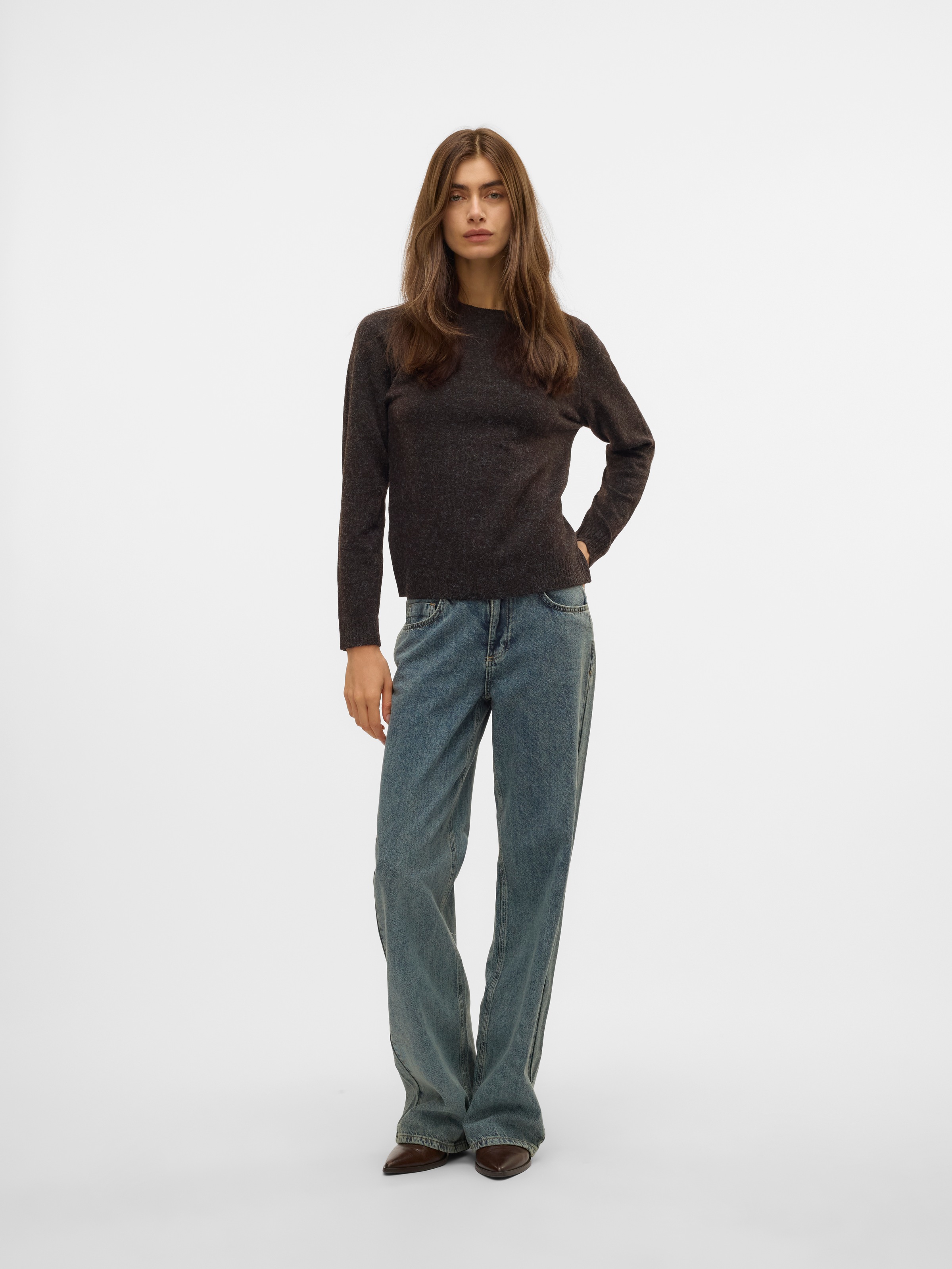 Vero Moda Rundhalspullover »VMDOFFY LS O-NECK BLOUSE GA NOOS«