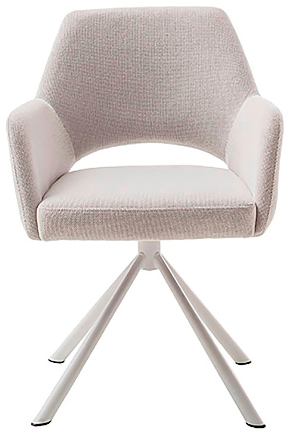 MCA furniture 4-Fußstuhl »BEVERLY«, (Set), 2 St., Chenilleoptik, Esszimmerstuhl,Chenilleoptik,360°drehbar,Sitzhöhe 49cm,belastbar 120kg
