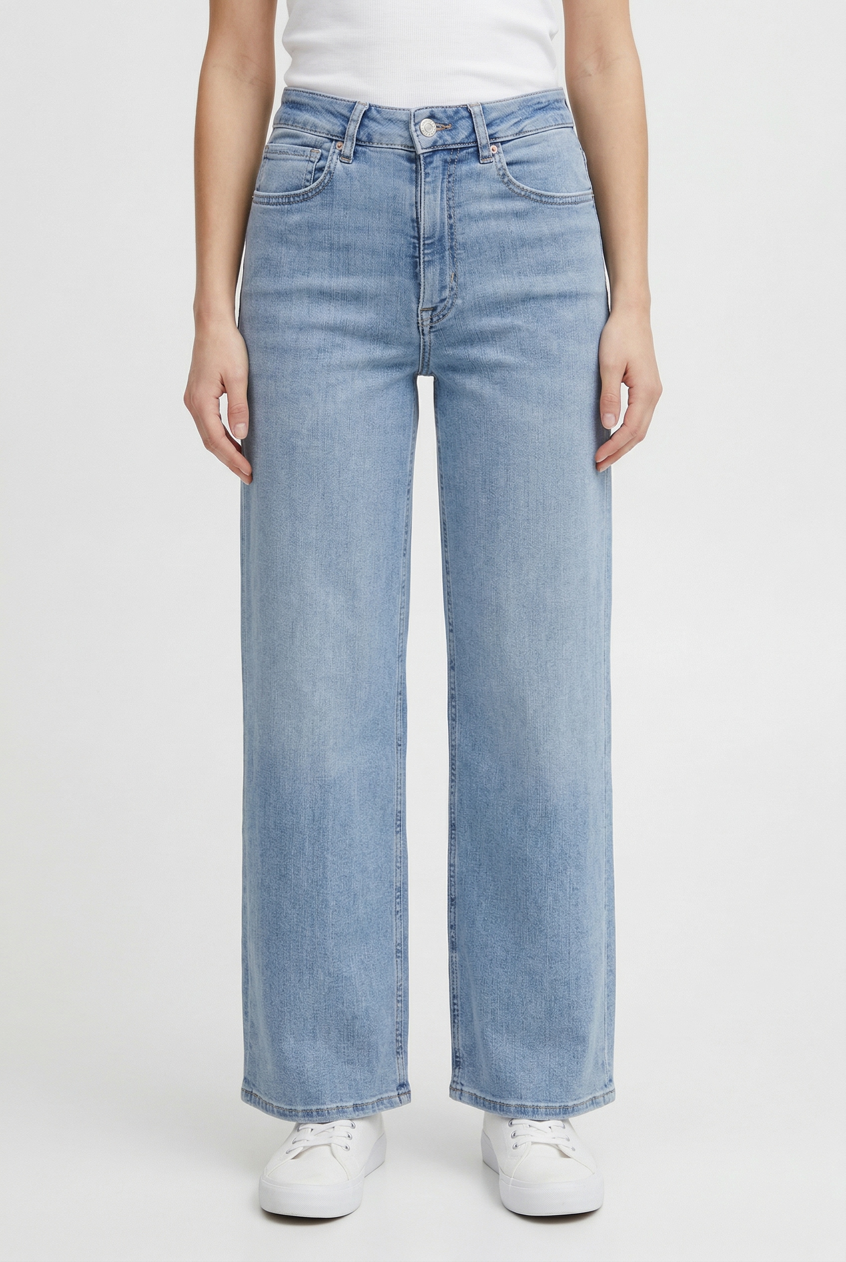 ONLY High-waist-Jeans »ONLMADISON BLUSH HW CP WD DNM CRO371NOOS« wide fit, knöchelfrei