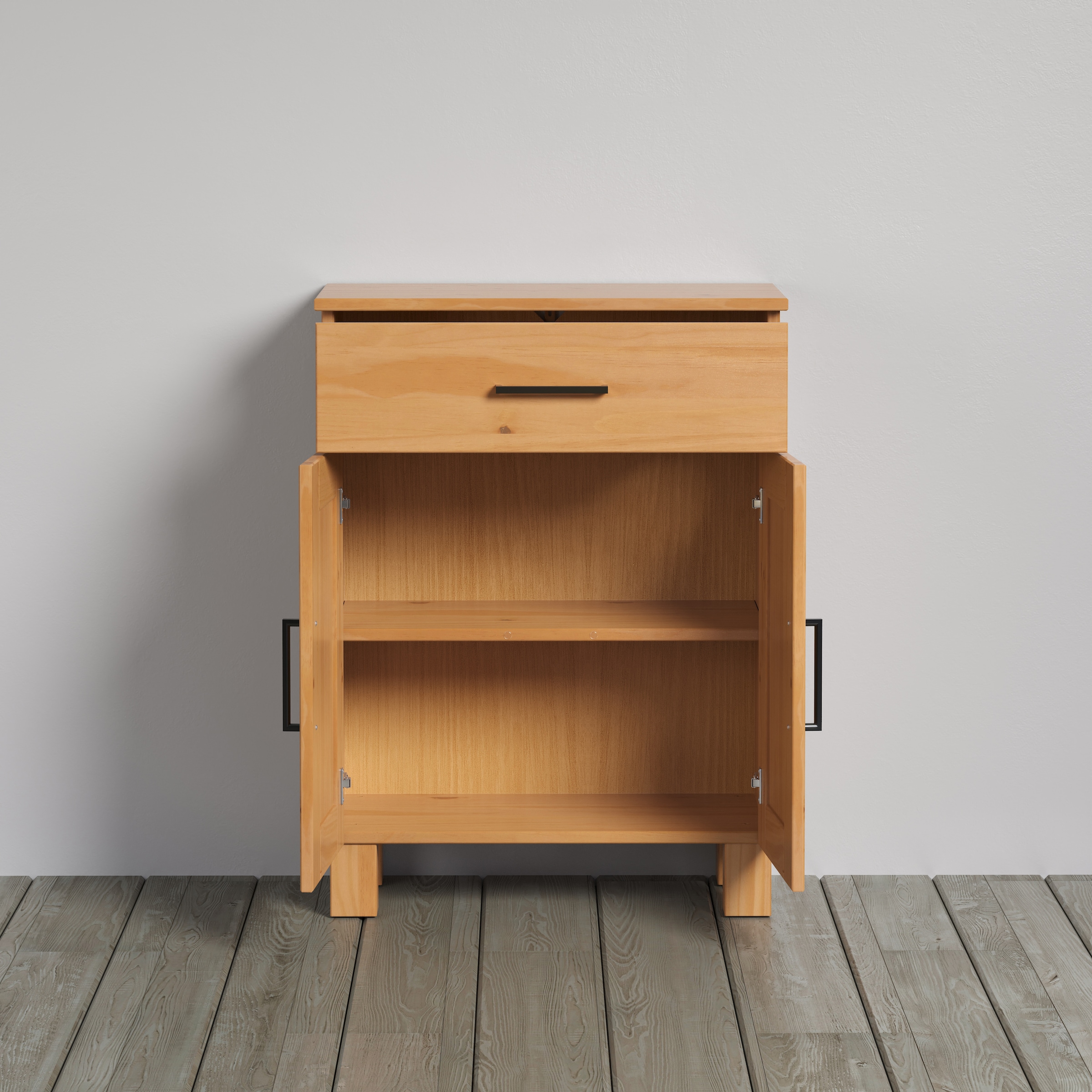 welltime Unterschrank »Ulea« 1 Stk. tlg. Badkommode aus Massivholz mit breitem Schubfach - (B/T/H) 60/30/80 cm