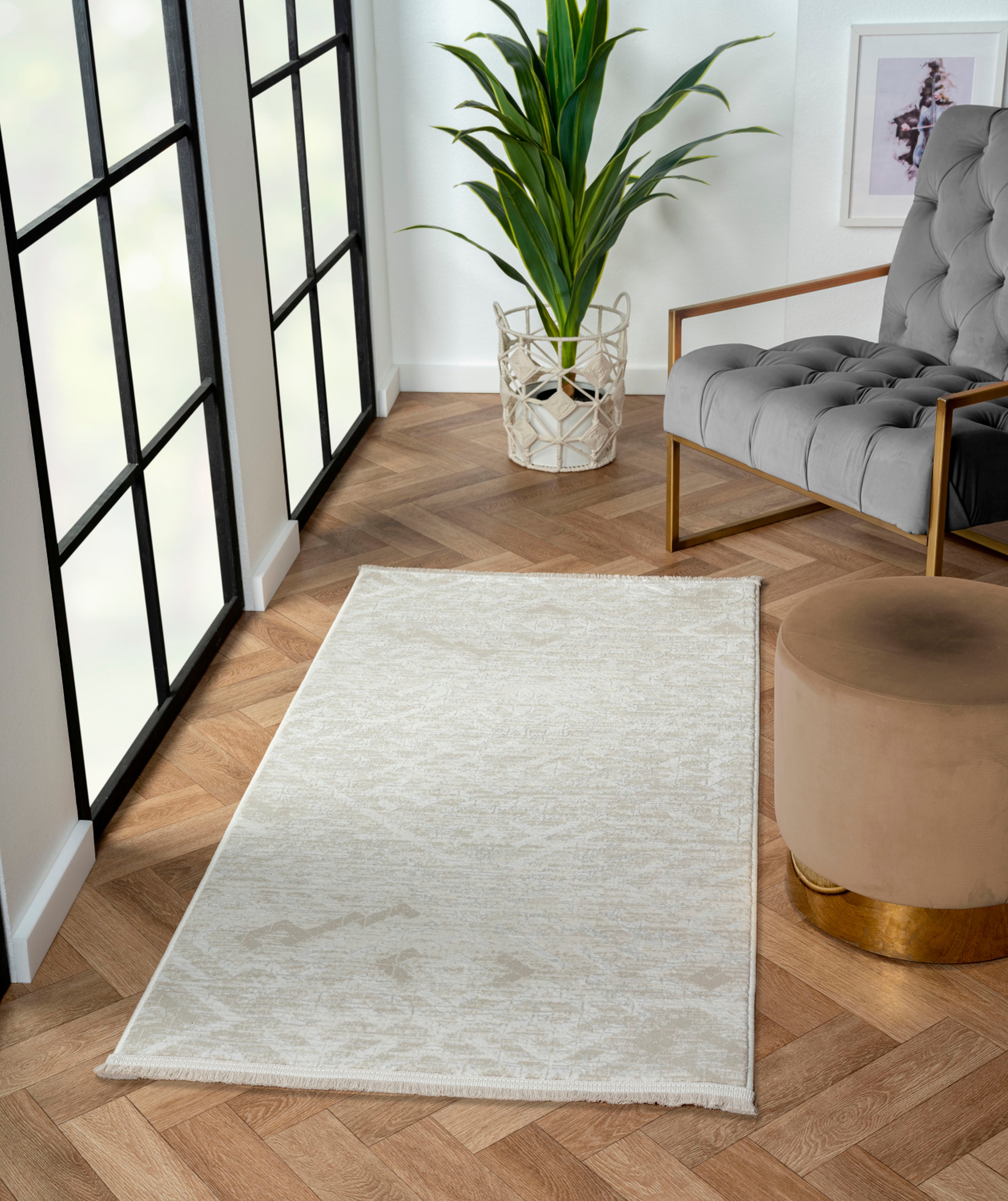 Myflair Möbel & Accessoires Teppich »My Type 2 Lagerräumung«, rechteckig, 10 mm Höhe, Kurzflor, Ethno-Style, besonders weich durch Microfaser, mit Fransen