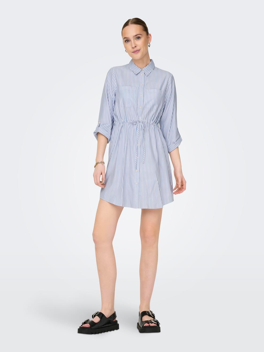ONLY Hemdblusenkleid »ONLSARAH LS SHIRT DRESS WVN«, Sommerkleid