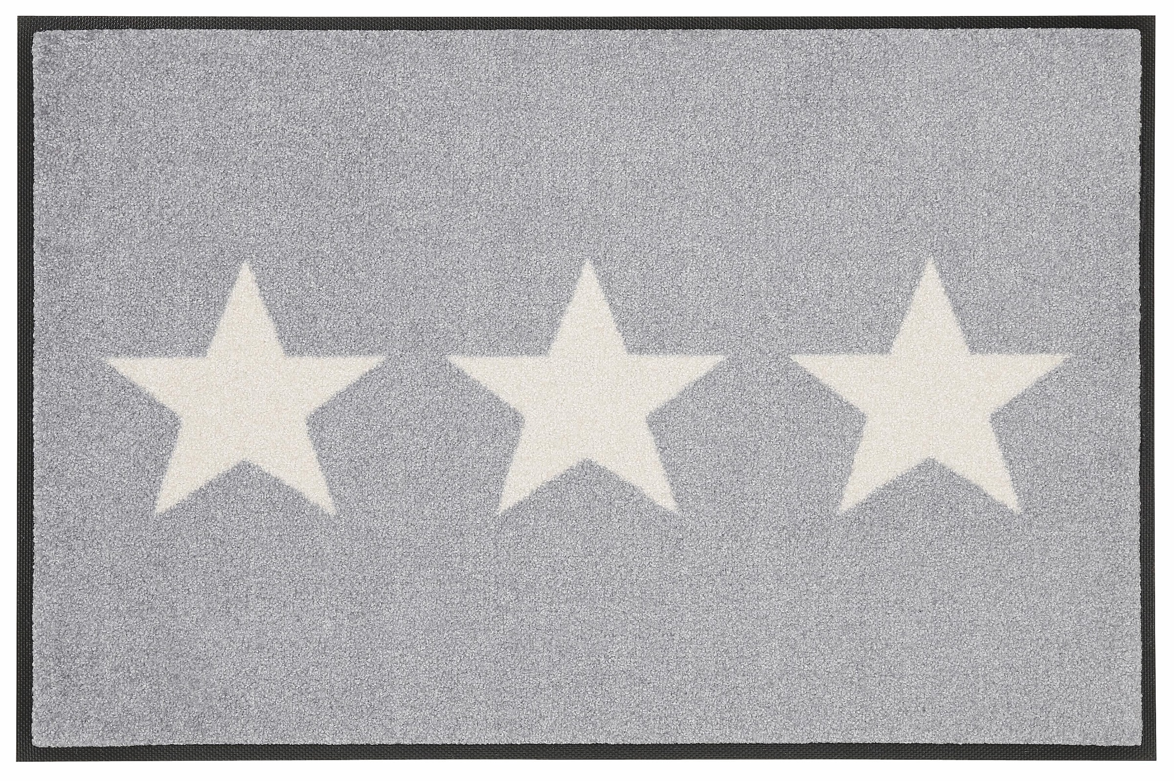 Fußmatte »Stars«, rechteckig, Schmutzfangmatte, Motiv Sterne, rutschhemmend, waschbar