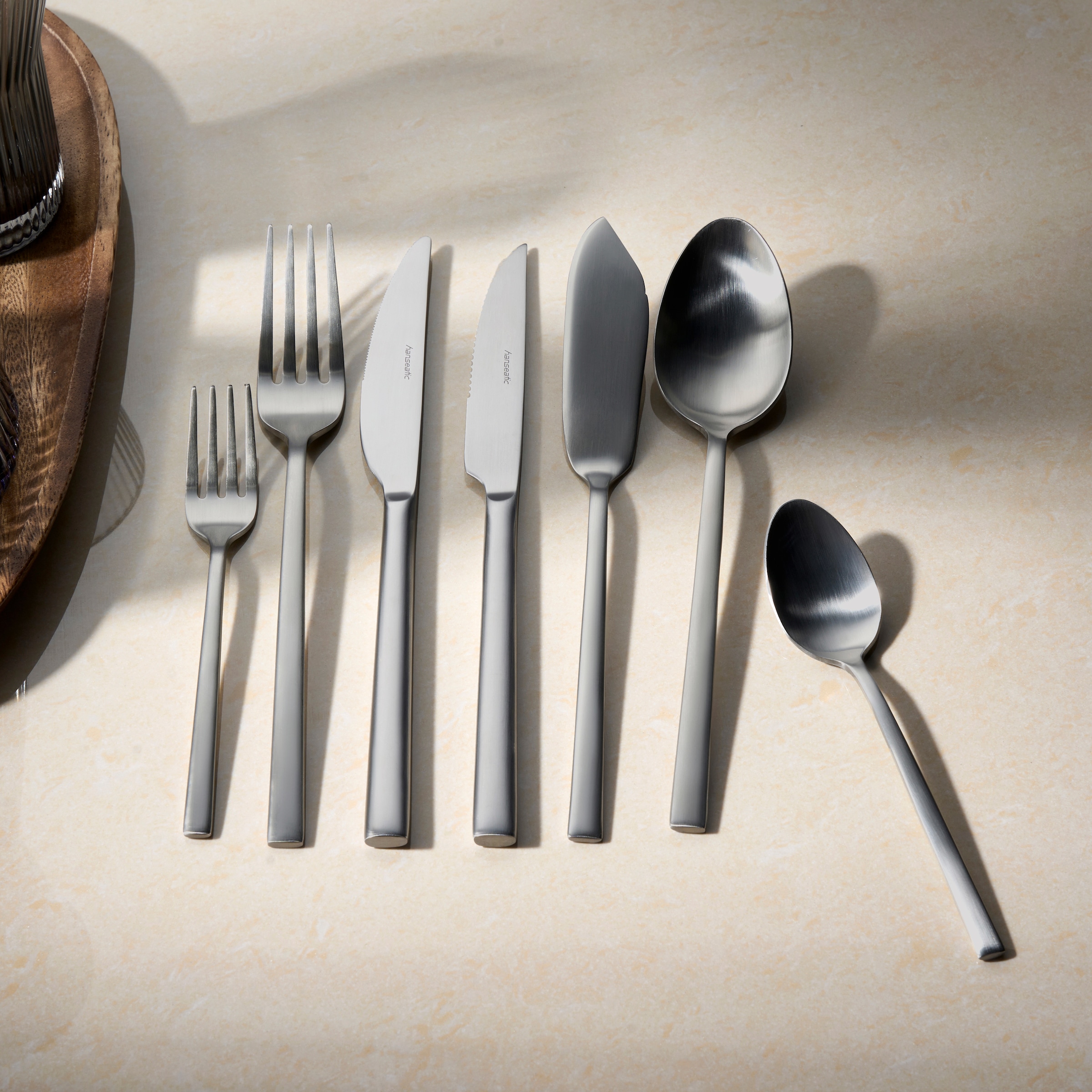 Hanseatic Besteck-Set »SMART, in matter Optik«, (Set, 42 tlg.), leichtes und minimalistisches Design