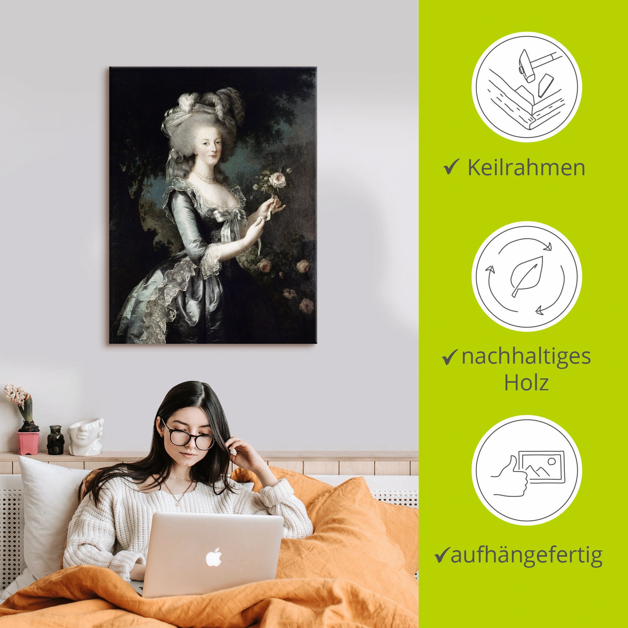 Artland Wandbild »Marie Antoinette, 1783«, Menschen, (1 St.), als Alubild, Outdoorbild, Leinwandbild, Poster in verschied. Größen