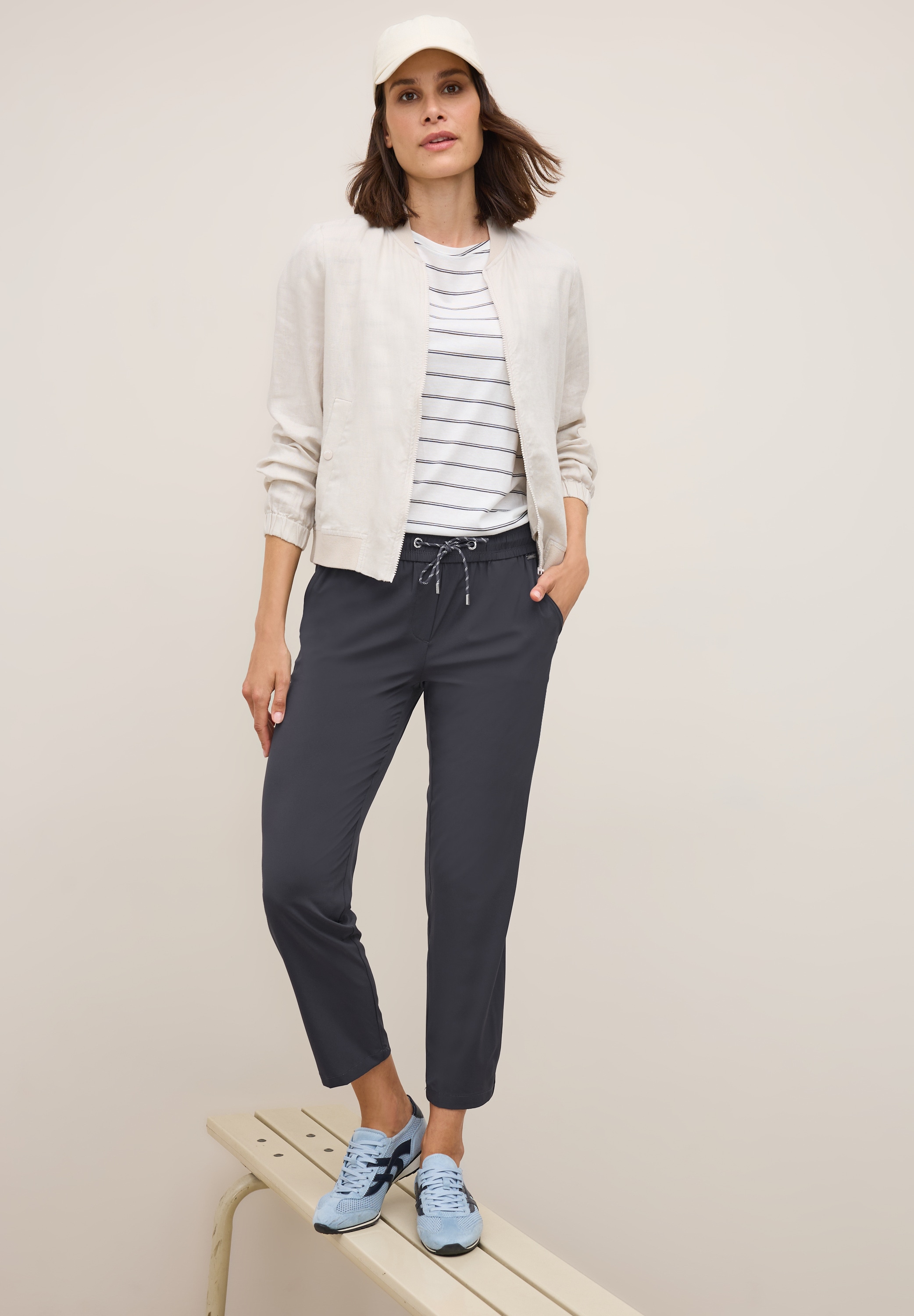 Cecil Stoffhose »Style Tracey Light«, mit elastischem Bund und Tunnelzug