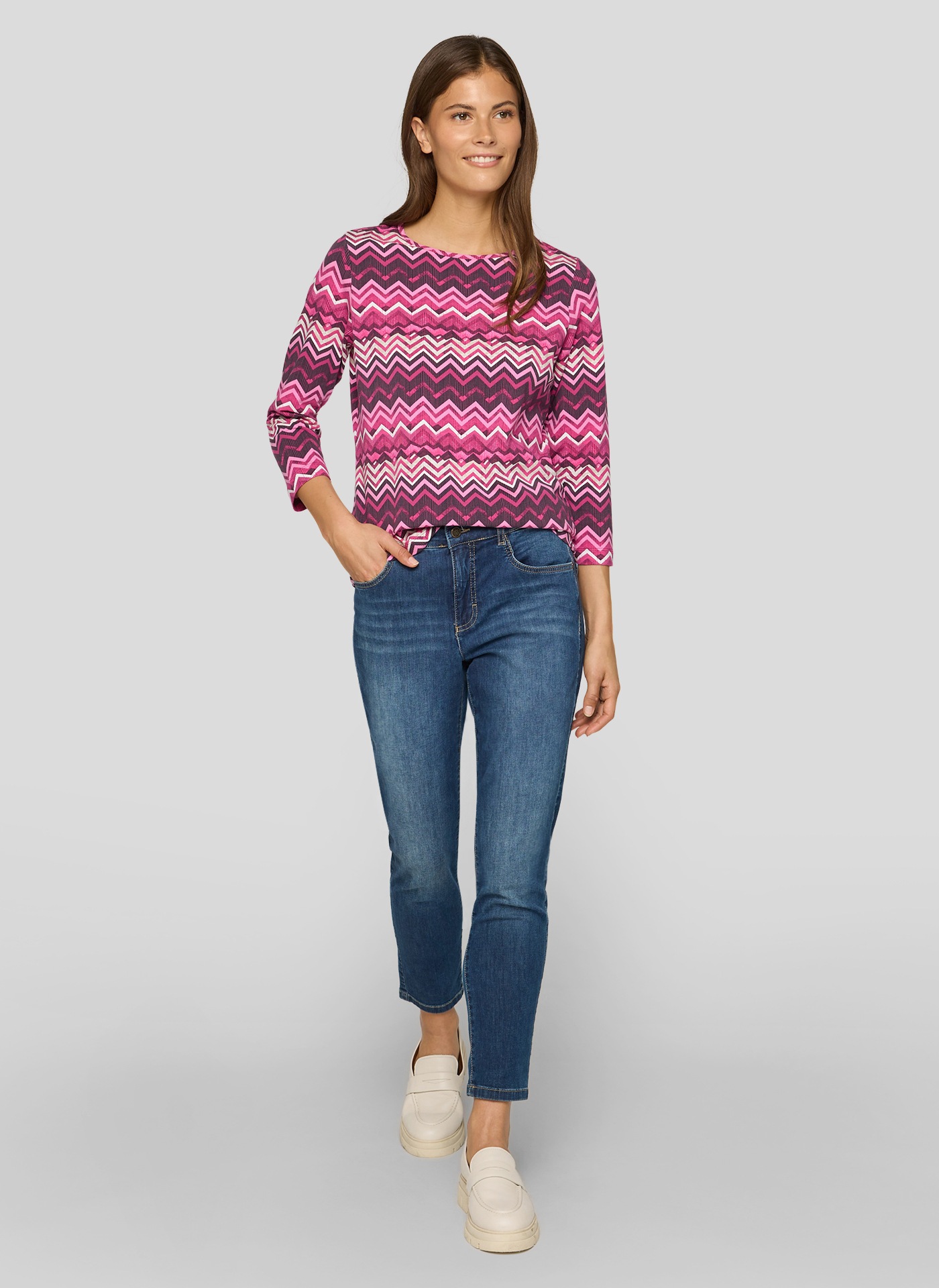 Rabe 3/4-Arm-Shirt mit grafschem Muster