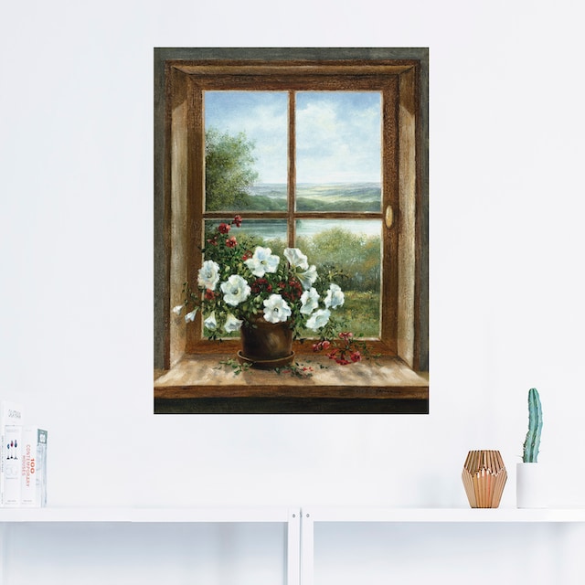 Artland Wandbild »Blumen am Fenster«, Arrangements, (1 St.), als Alubild,  Leinwandbild, Wandaufkleber oder Poster in versch. Größen bei OTTO