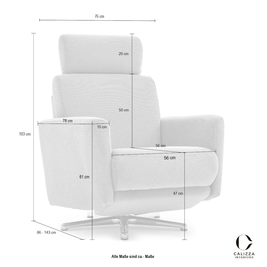CALIZZA INTERIORS Relaxsessel »Spinell«