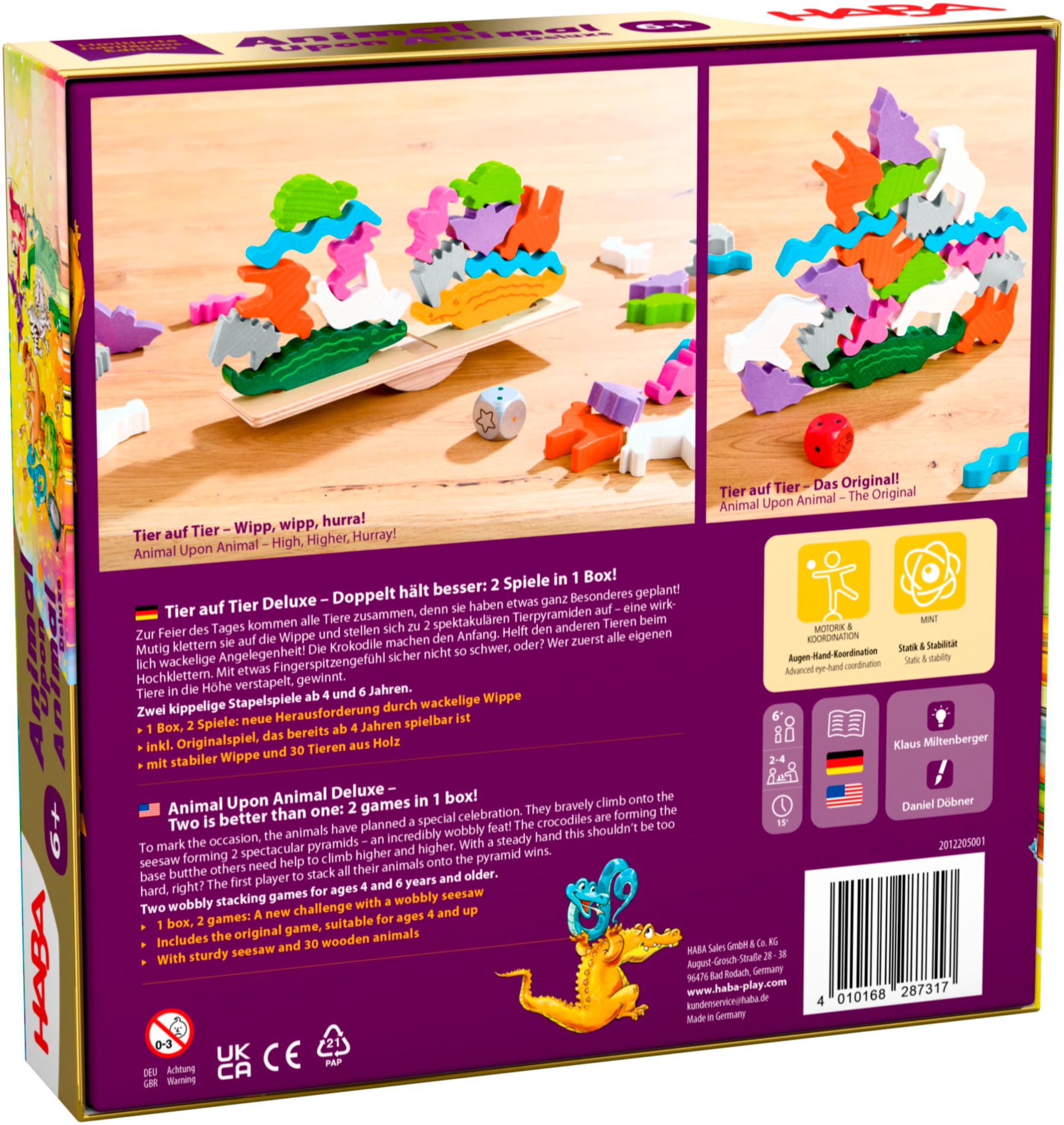 Haba Spiel »Tier auf Tier Deluxe - Doppelt hält besser: 2 Spiele in 1 Box!«