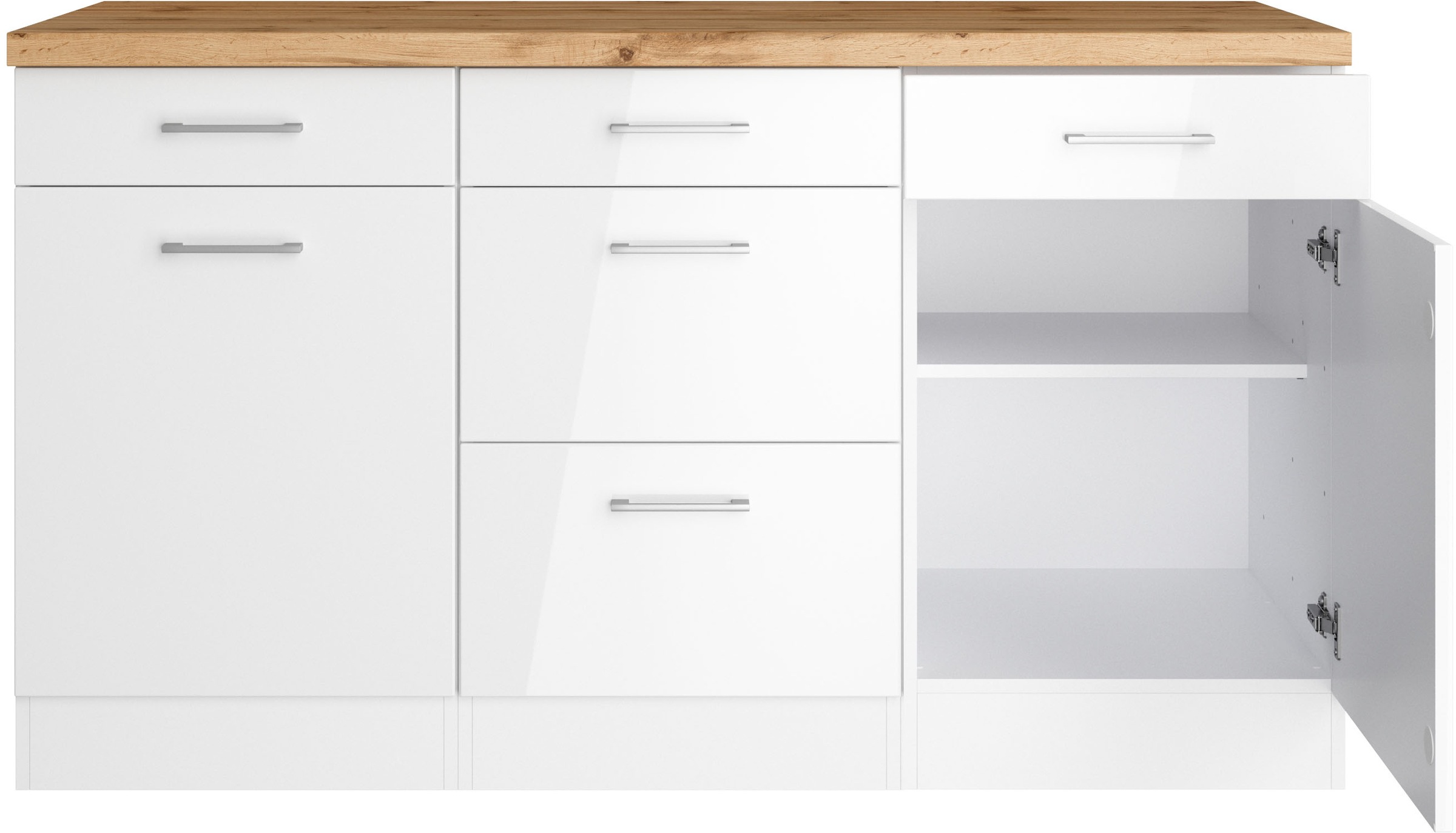 KOCHSTATION Unterschrank »KS-Milan« Unterschrank 150 cm, matte oder hochglänzende Fronten