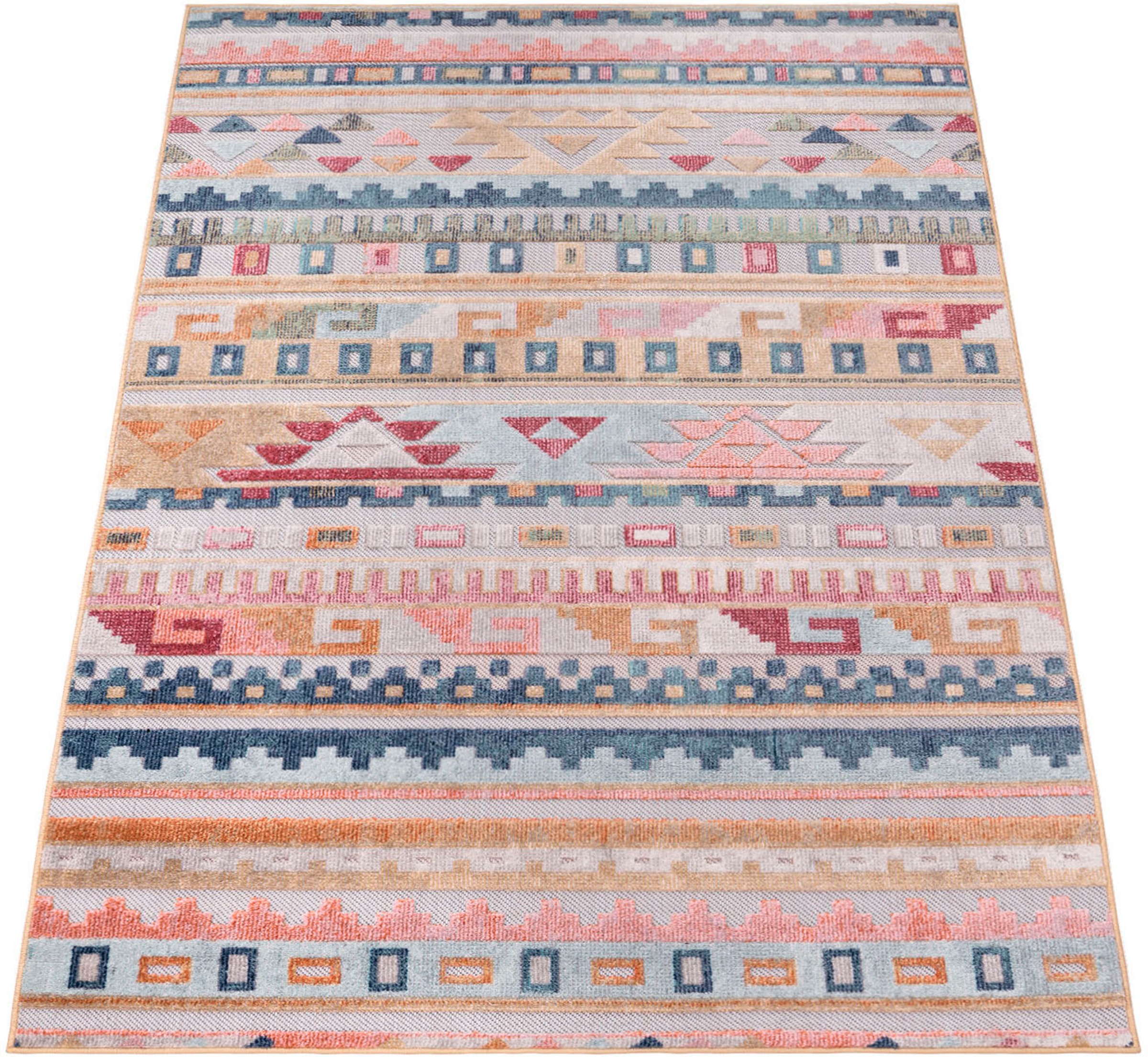 Paco Home Teppich »Fusion 763«, rechteckig, Kurzflor, gestreift, Ethno, In- und... kaufen